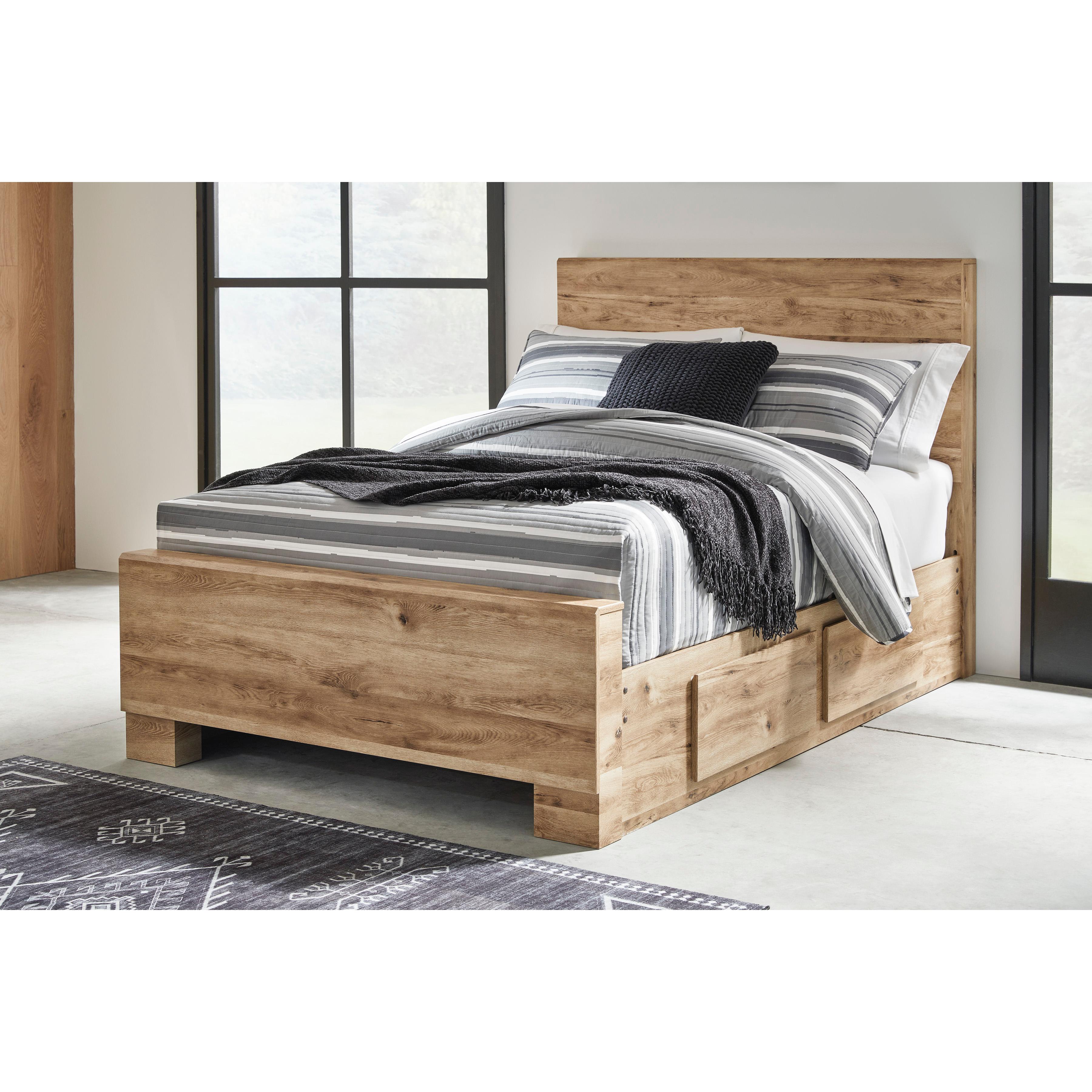  Size_Full --  Hyanna B1050B25 Full Panel Bed with 1 Side Storage IMAGE 5