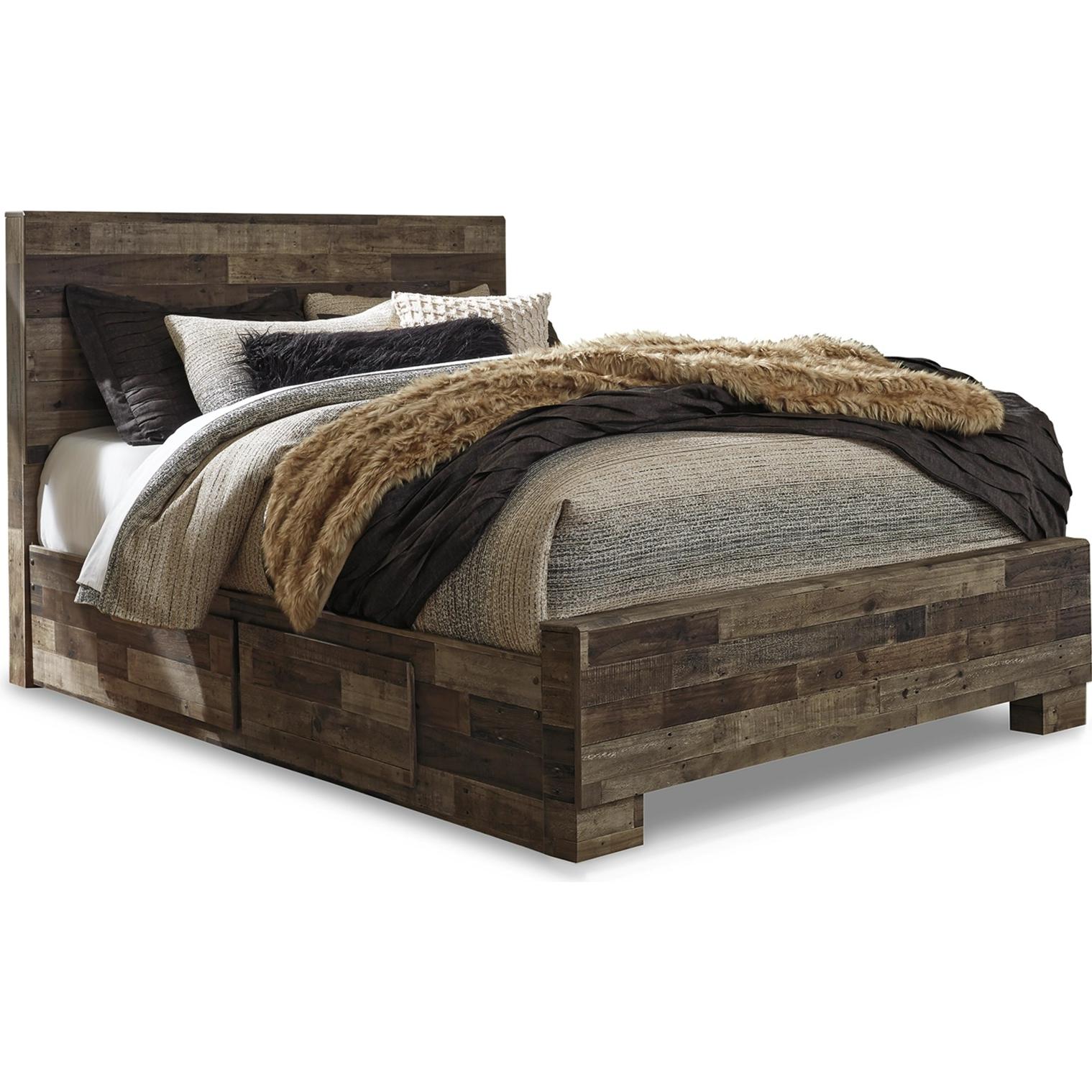  Size_Queen --  Signature Design by Ashley Derekson Panel Bed with Storage IMAGE 1