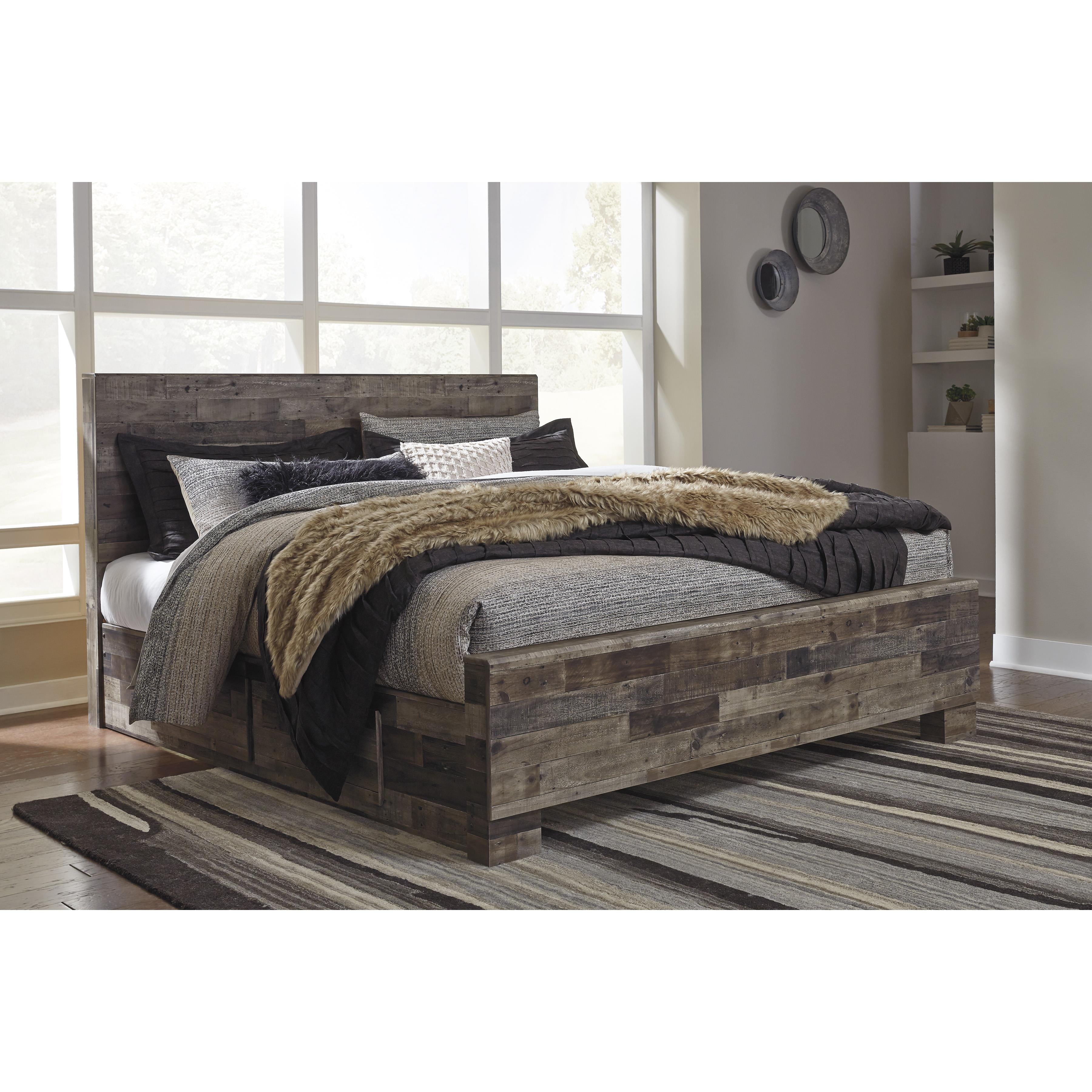  Size_King --  Derekson B200B44 King Panel Bed with 2 Side Storage IMAGE 2