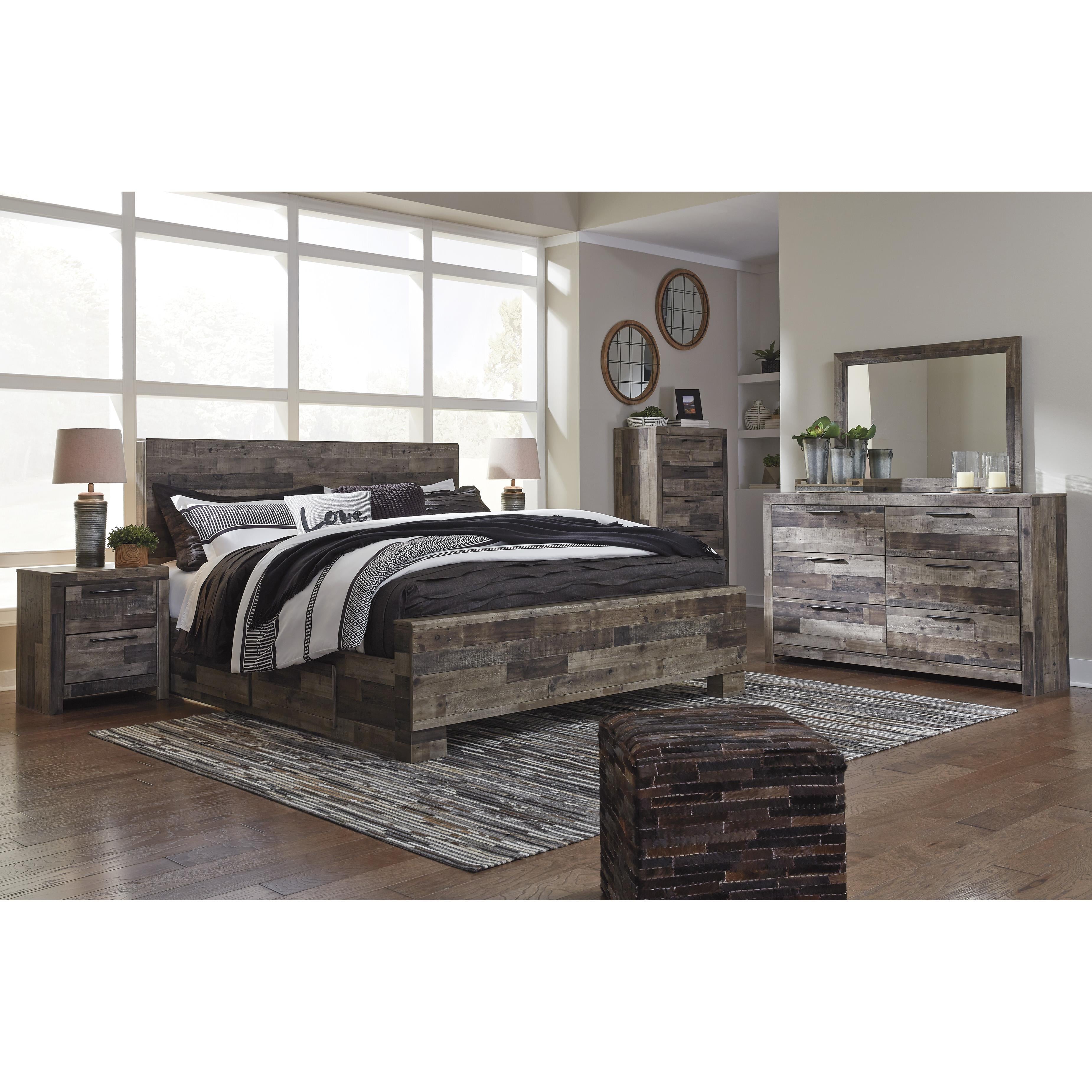  Size_King --  Derekson B200B44 King Panel Bed with 2 Side Storage IMAGE 3