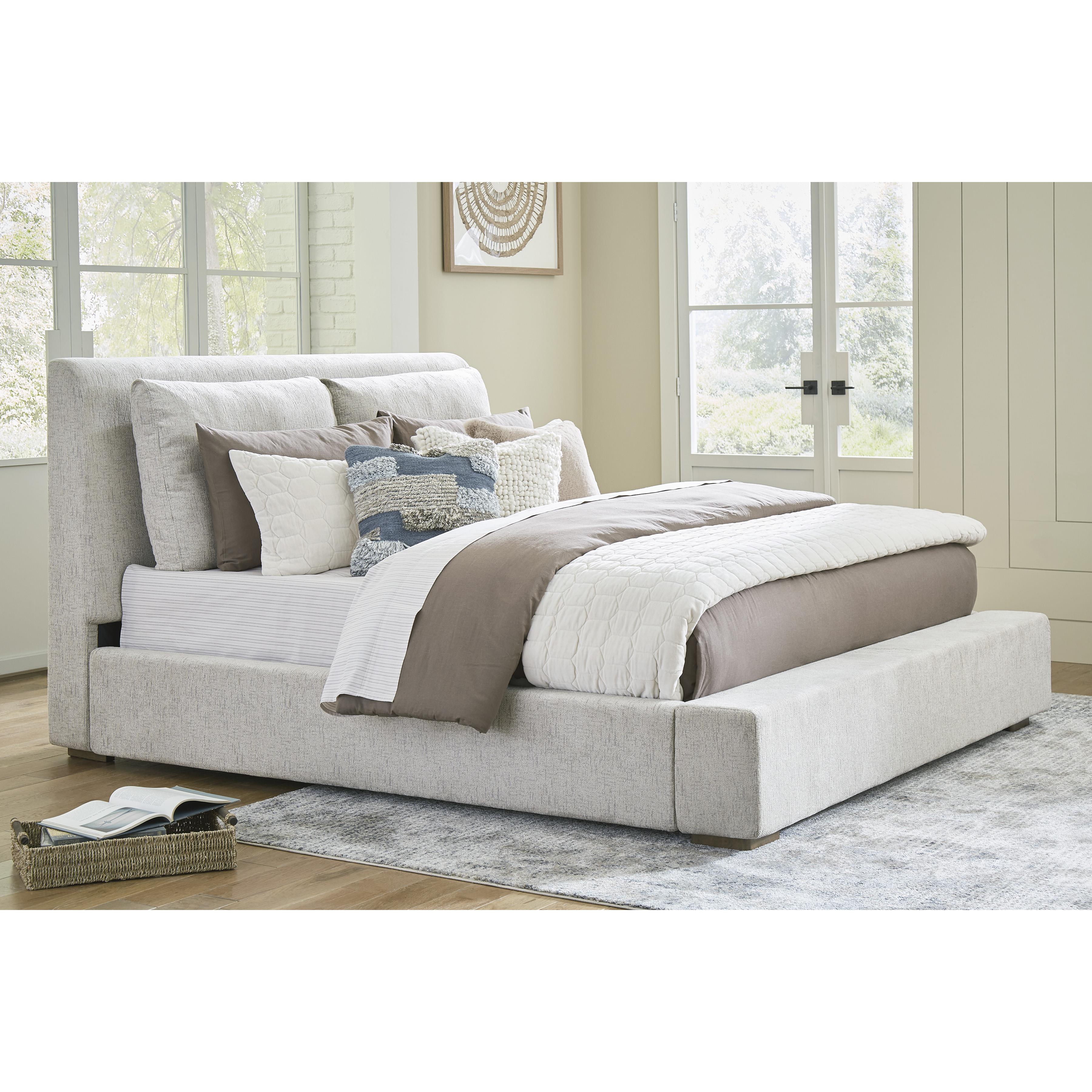  Size_Queen --  Signature Design by Ashley Cabalynn Upholstered Platform Bed IMAGE 7