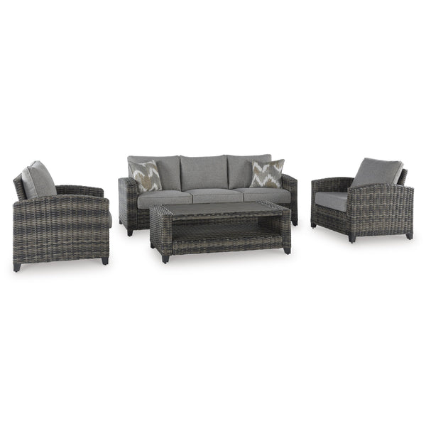 Signature Design by Ashley Oasis Court P335-081 Sofa/Chairs/Table Set