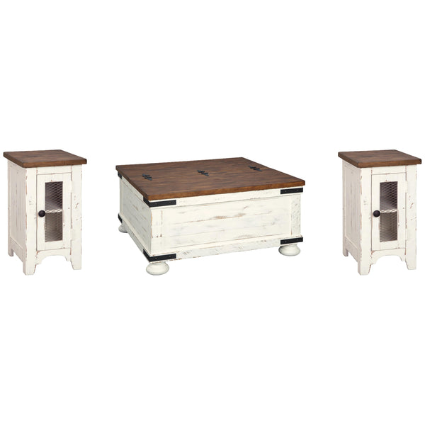 Signature Design by Ashley Wystfield T459T2 Coffee Table and 2 Chairside End Tables