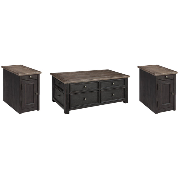 Signature Design by Ashley Tyler Creek T736T1 Coffee Table and 2 Chairside End Tables