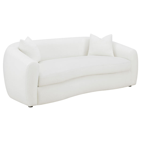 Coaster Furniture Isabella 509871 Faux Sheepskin Upholstered Sofa - Natural