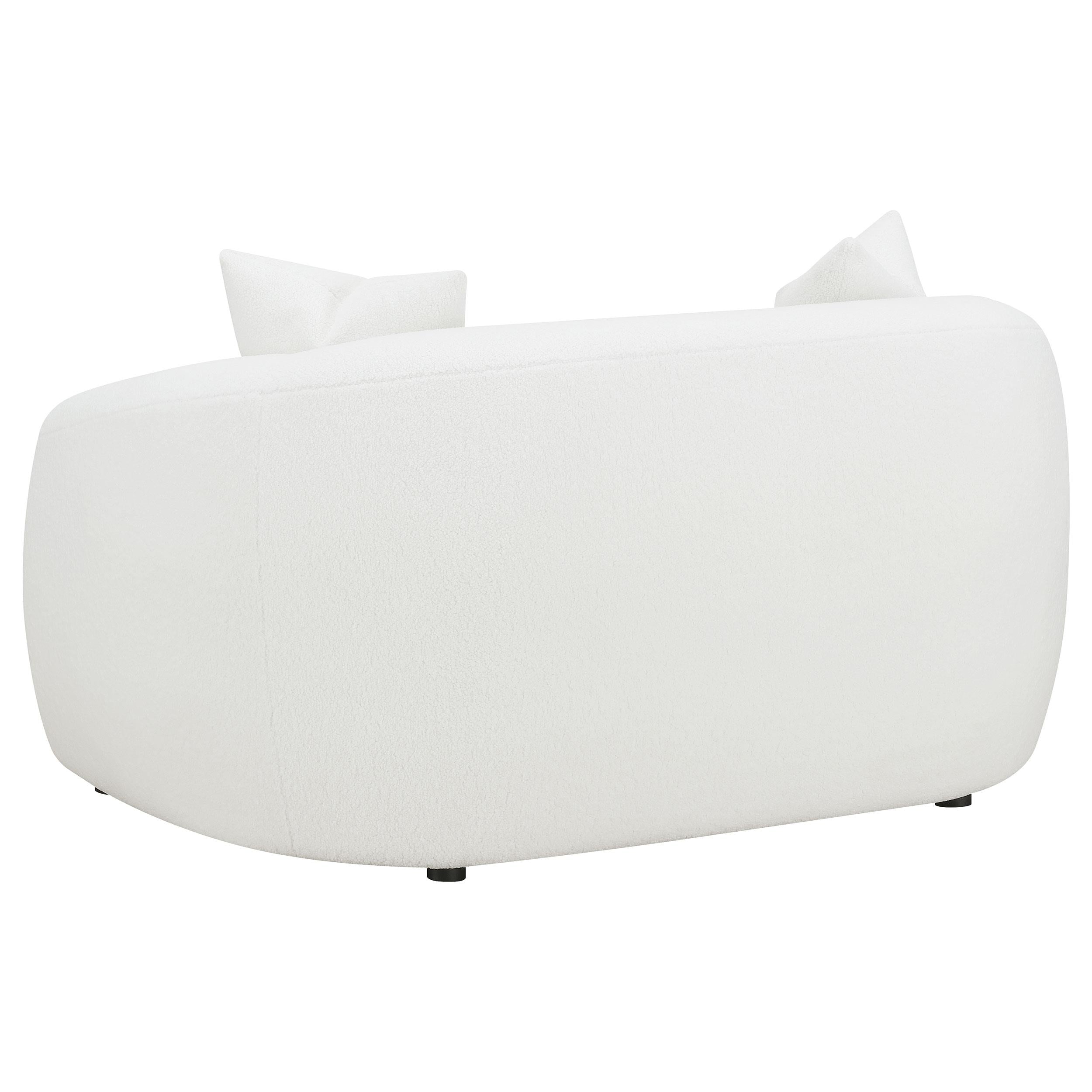  Coaster Furniture Isabella 509872 Faux Sheepskin Upholstered Loveseat - Natural IMAGE 5