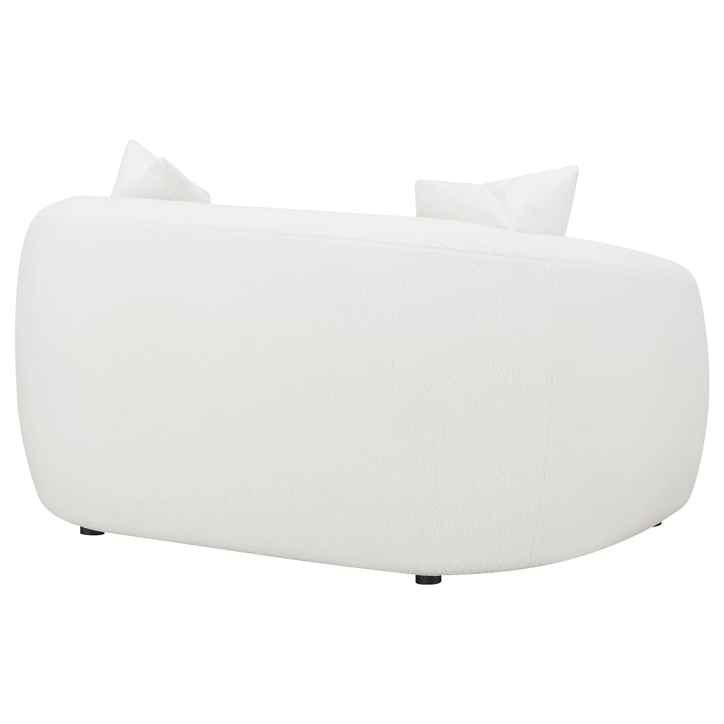  Coaster Furniture Isabella 509872 Faux Sheepskin Upholstered Loveseat - Natural IMAGE 6
