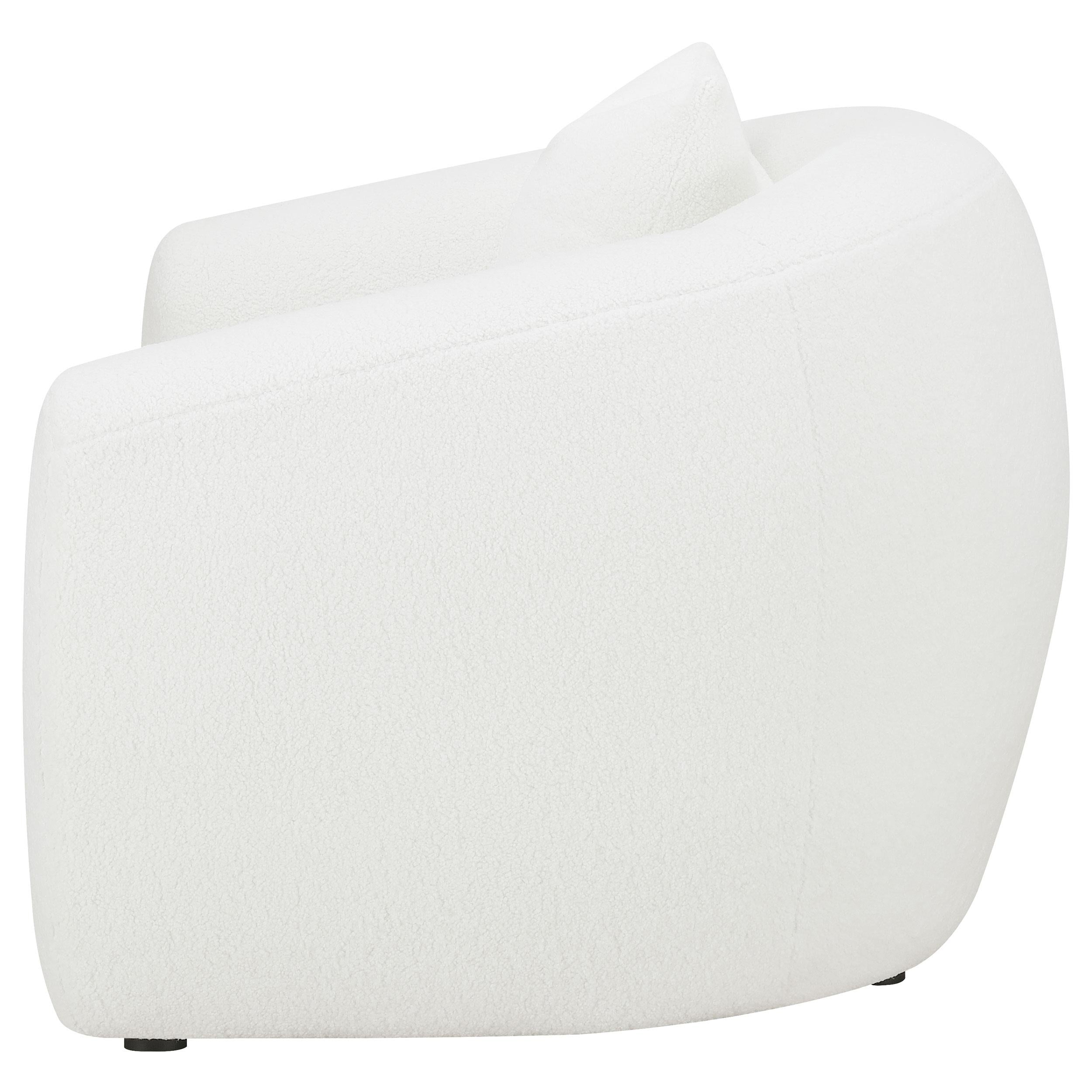  Coaster Furniture Isabella 509873 Faux Sheepskin Upholstered Accent Chair - Natural IMAGE 4