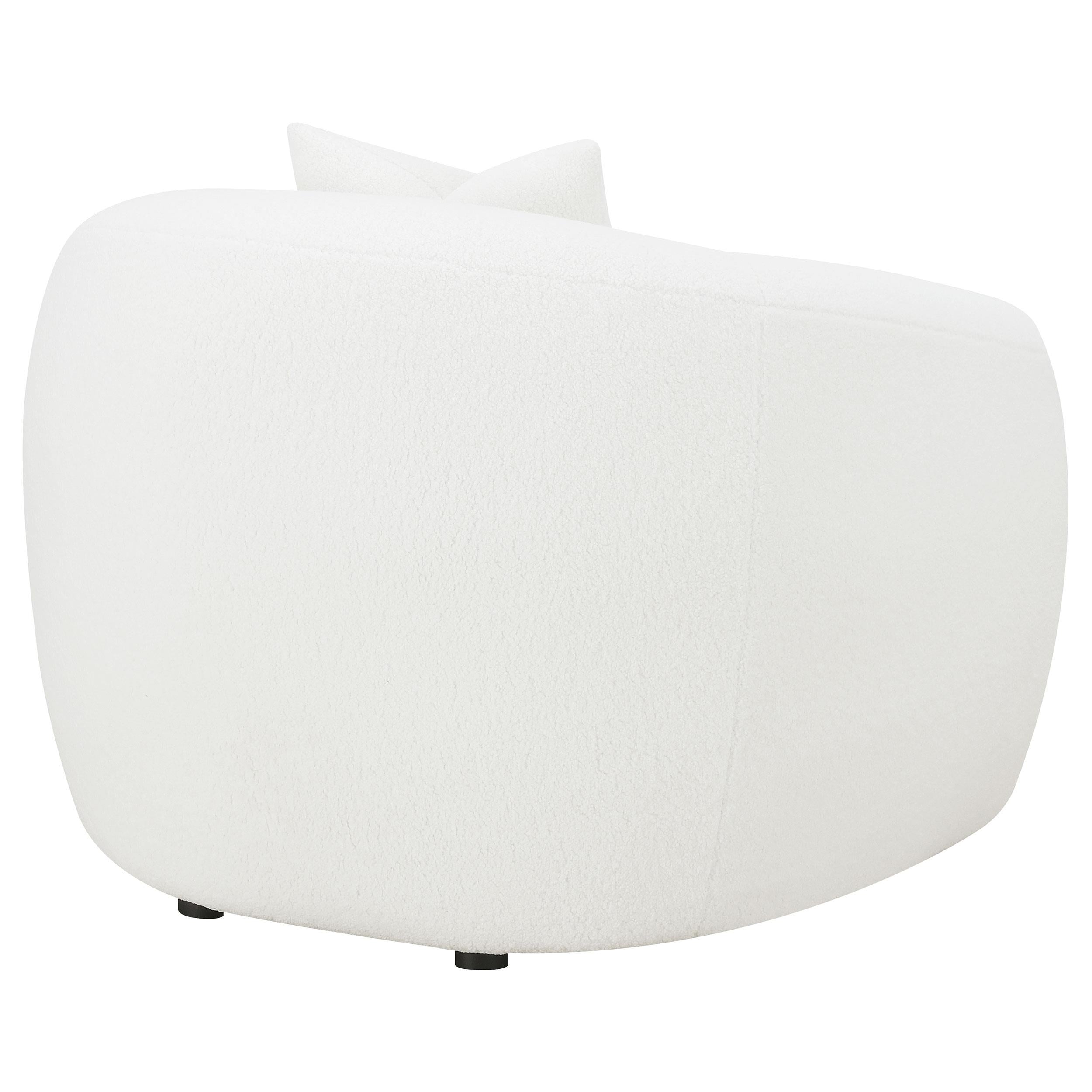  Coaster Furniture Isabella 509873 Faux Sheepskin Upholstered Accent Chair - Natural IMAGE 6