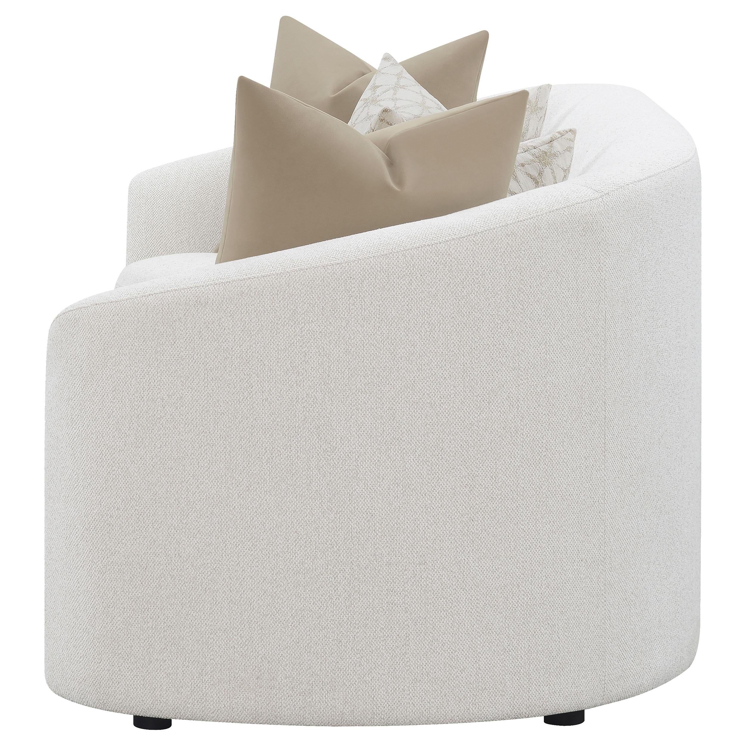 Coaster Furniture Rainn 509171 Boucle Upholstered Sloped Arm Sofa - Latte IMAGE 4