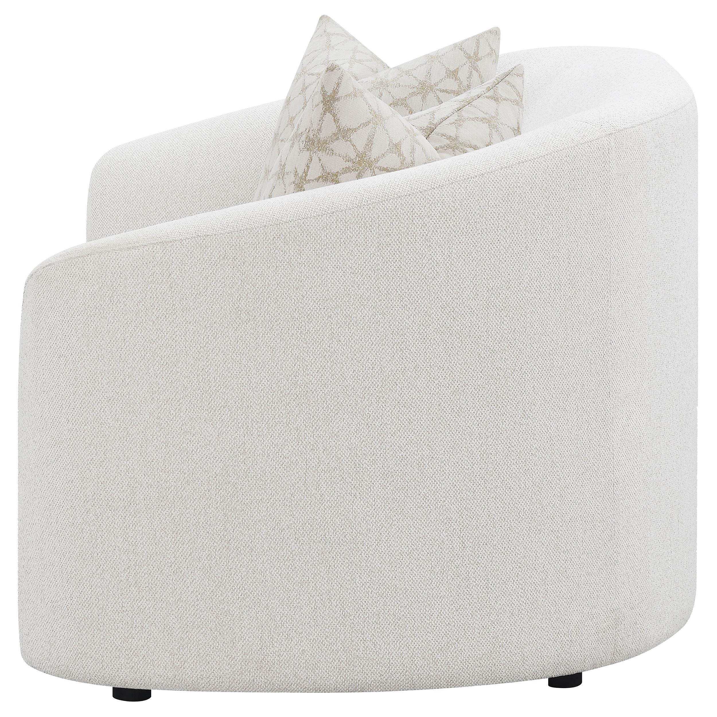  Coaster Furniture Rainn 509172 Boucle Upholstered Sloped Arm Loveseat - Latte IMAGE 4