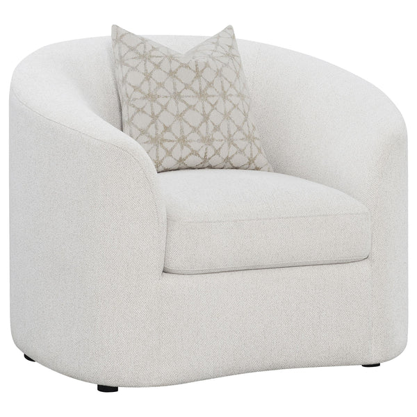 Coaster Furniture Rainn 509173 Boucle Upholstered Sloped Arm Accent Chair - Latte