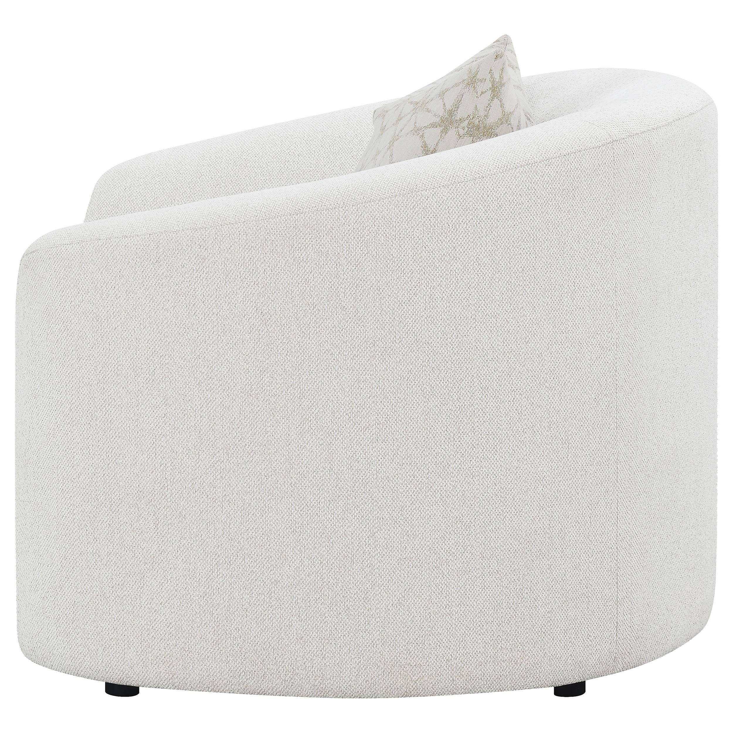  Coaster Furniture Rainn 509173 Boucle Upholstered Sloped Arm Accent Chair - Latte IMAGE 4