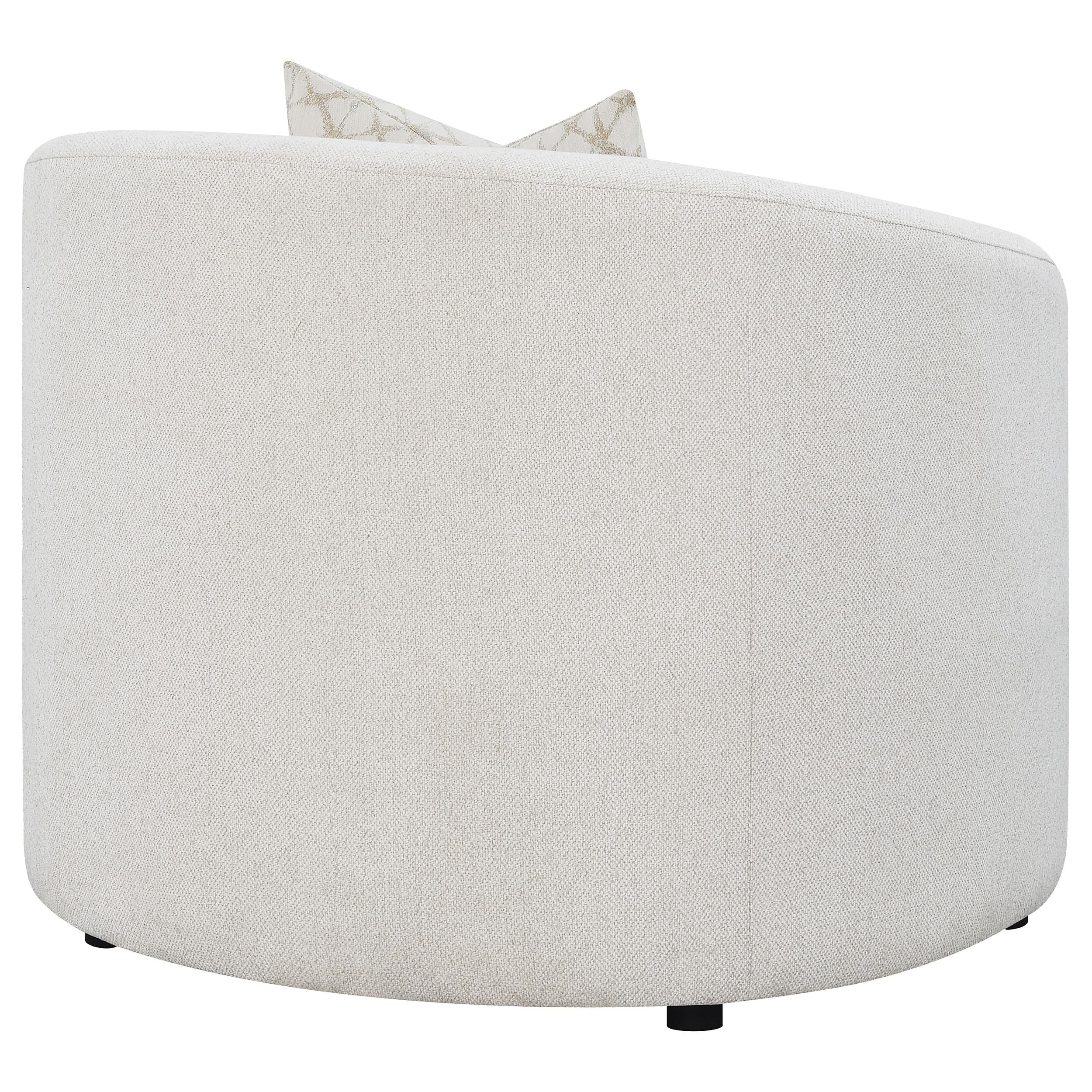 Coaster Furniture Rainn 509173 Boucle Upholstered Sloped Arm Accent Chair - Latte IMAGE 6