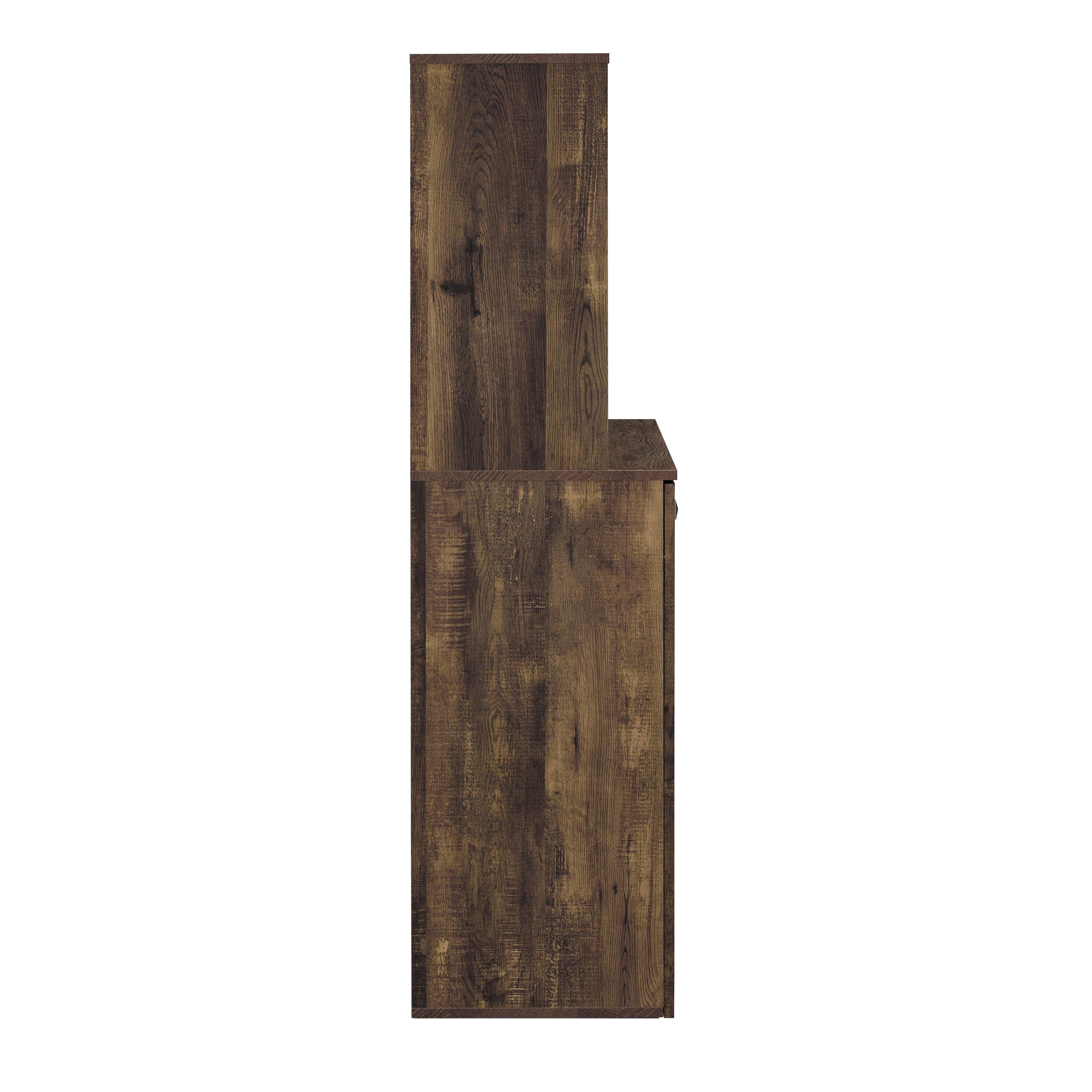  Coaster Furniture Mendoza 182082 2-door Home Bar Cabinet Wine Storage - Rustic Oak IMAGE 5