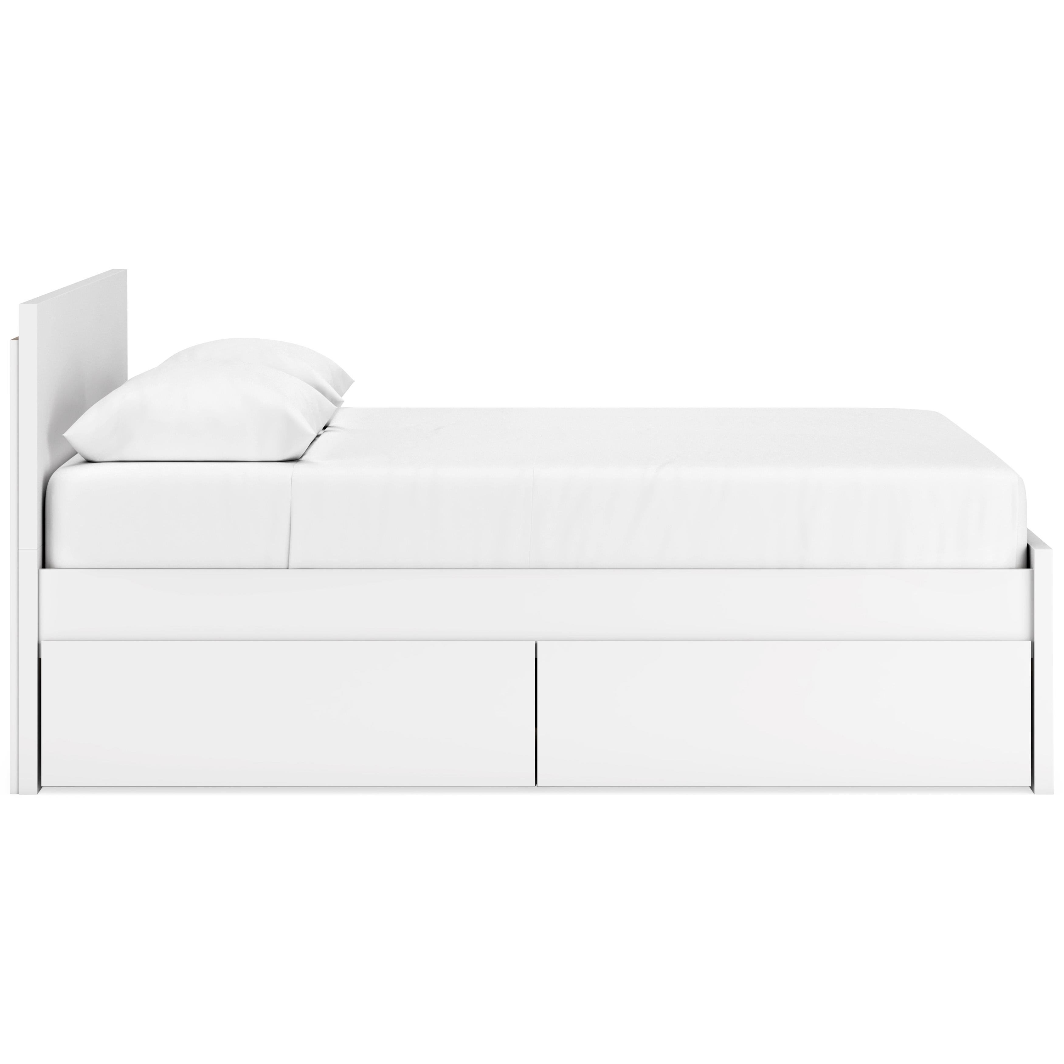  Size_Queen --  Onita EB9630B12 Queen Panel Platform Bed with 1 Side Storage IMAGE 5