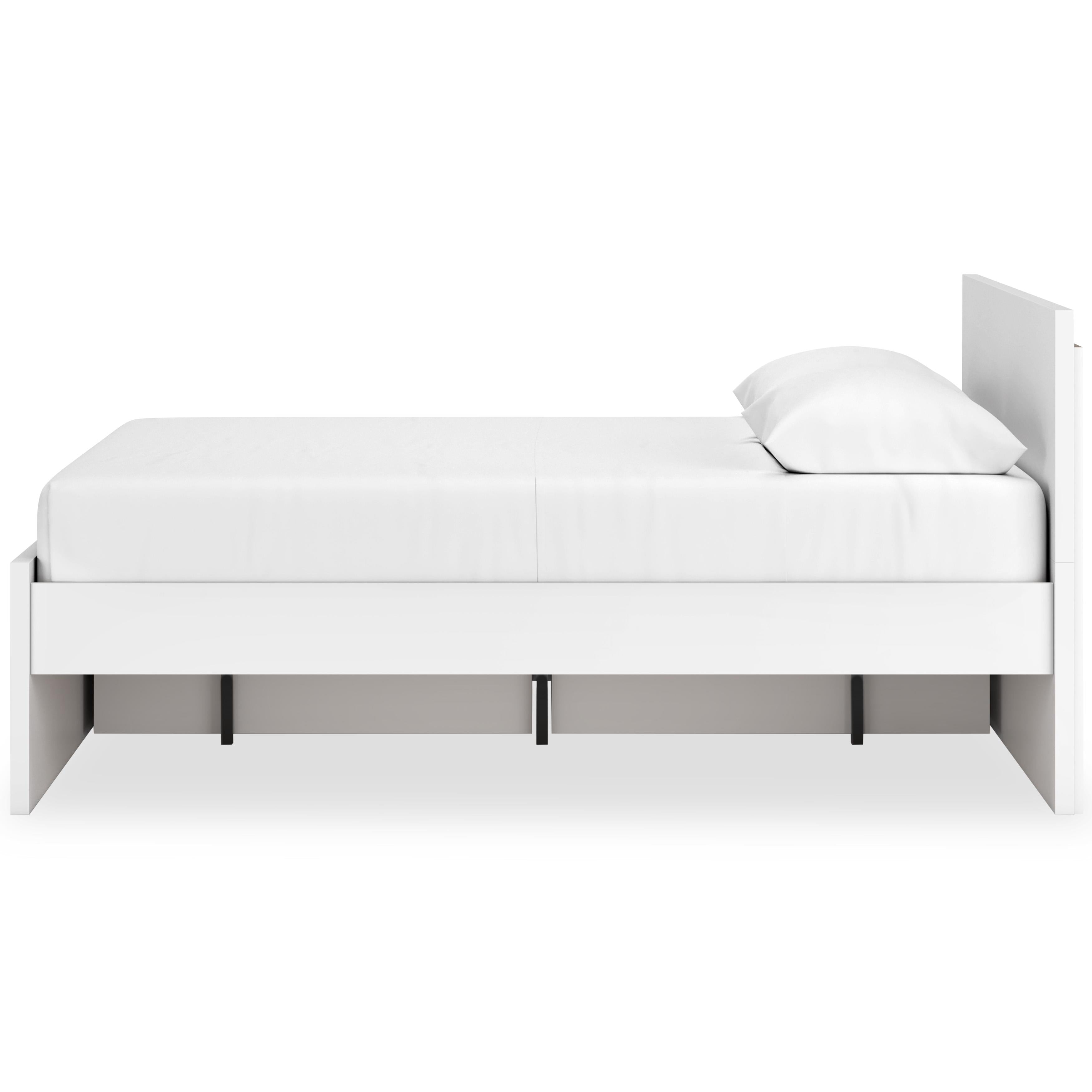  Size_Queen --  Onita EB9630B12 Queen Panel Platform Bed with 1 Side Storage IMAGE 6