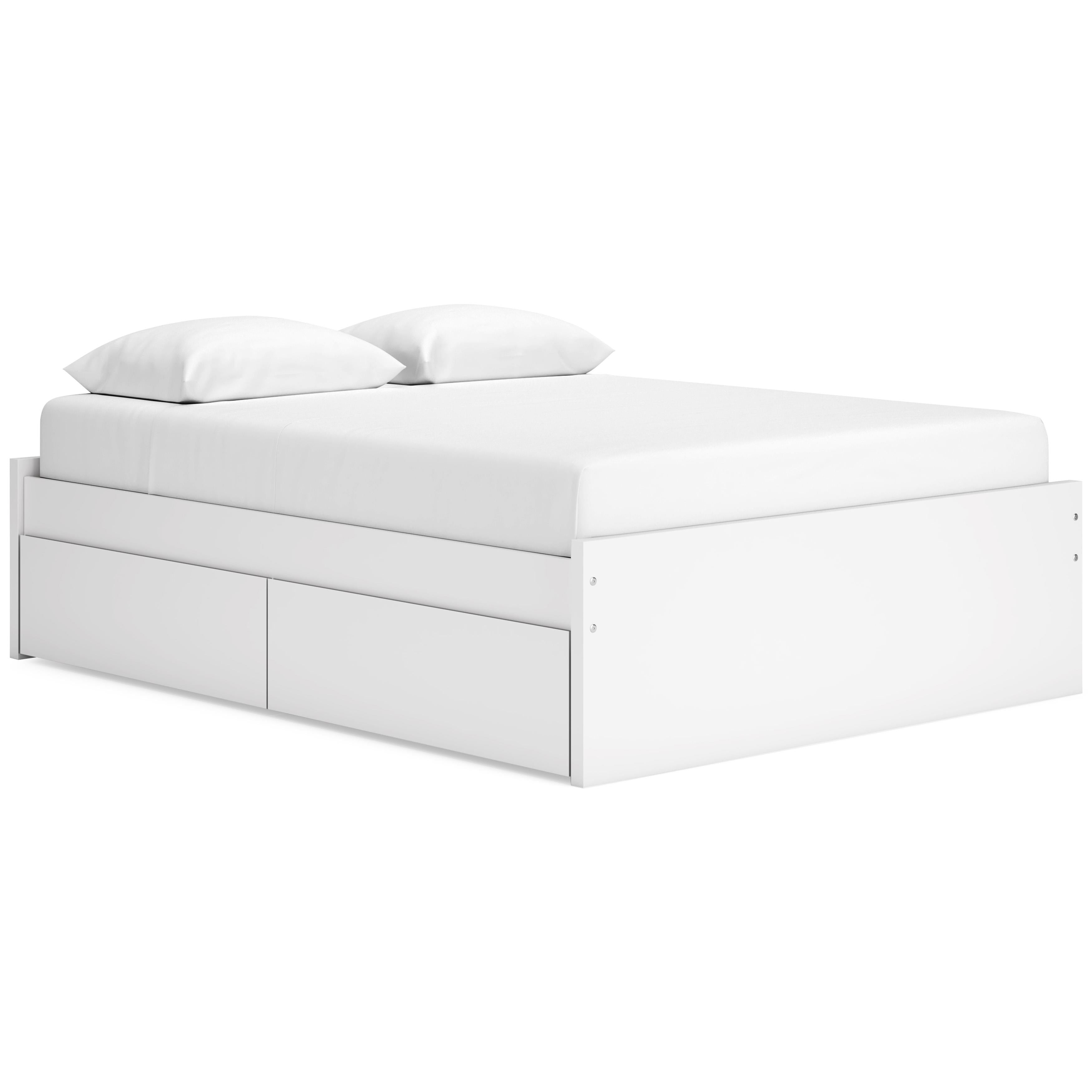  Size_Queen --  Onita EB9630B14 Queen Platform Bed with 2 Side Storage IMAGE 1