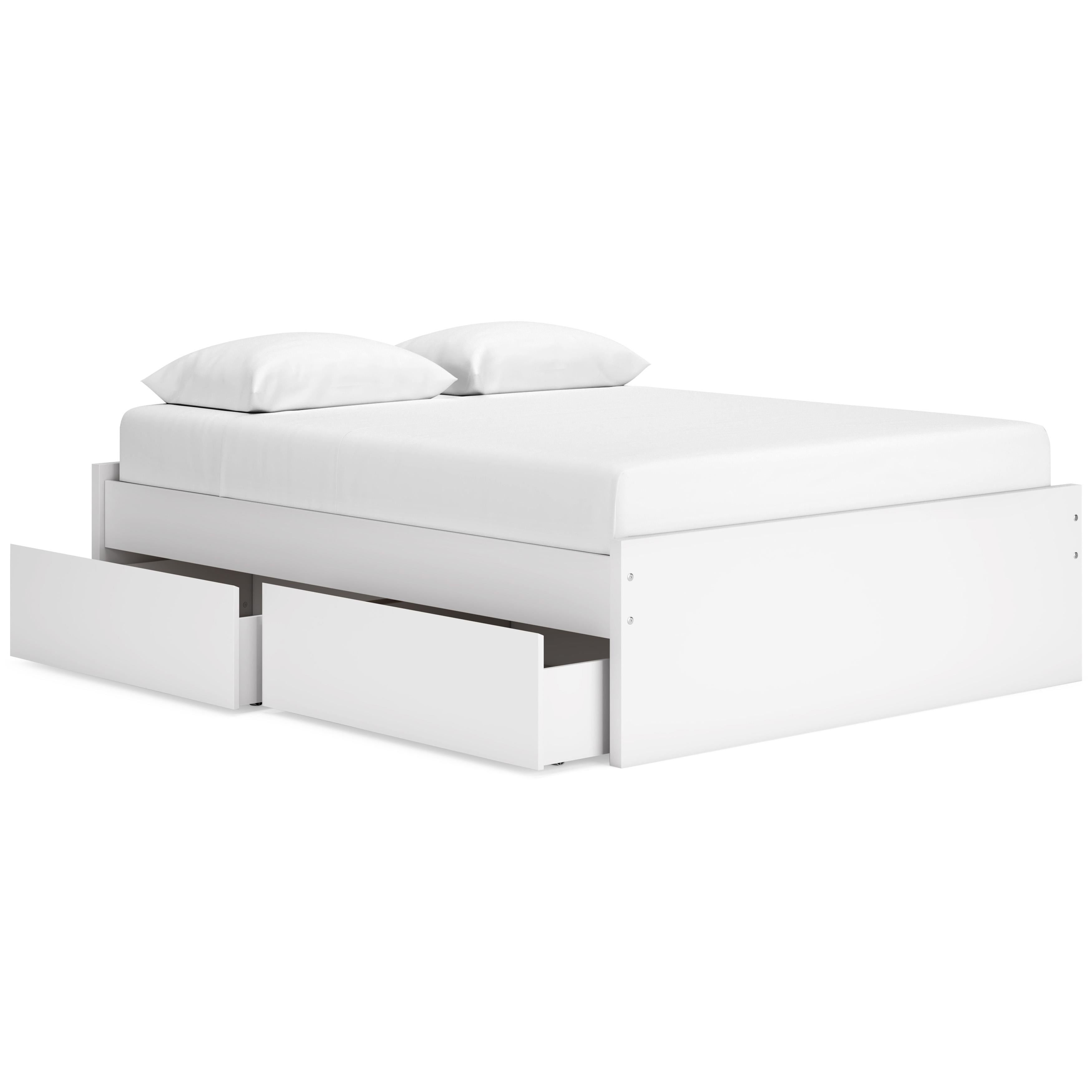  Size_Queen --  Onita EB9630B14 Queen Platform Bed with 2 Side Storage IMAGE 2