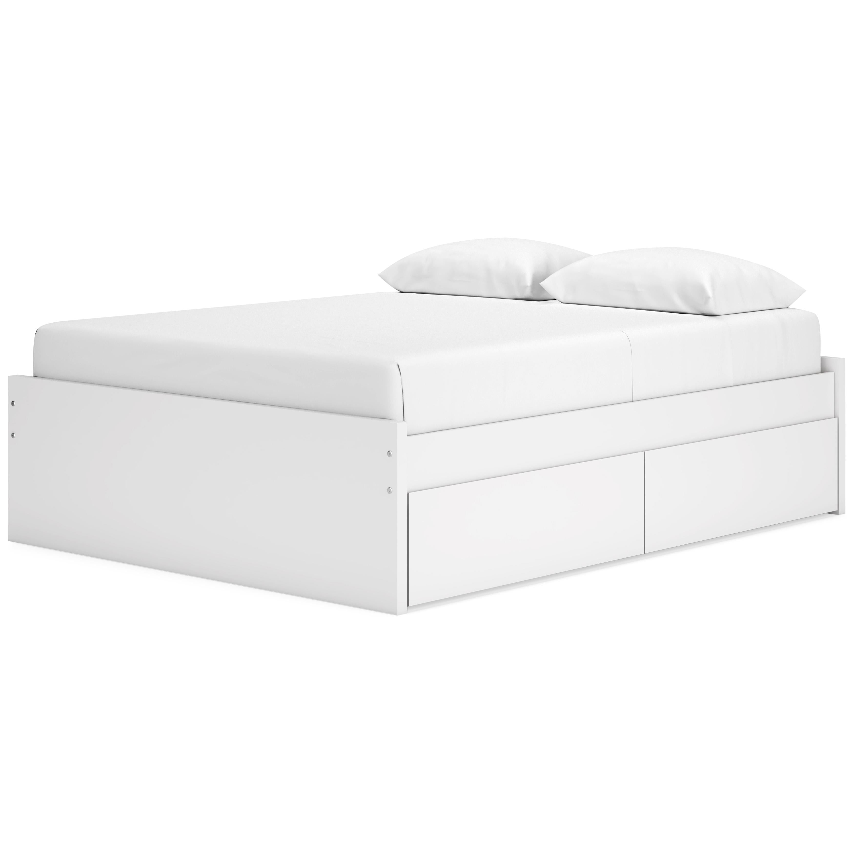  Size_Queen --  Onita EB9630B14 Queen Platform Bed with 2 Side Storage IMAGE 3