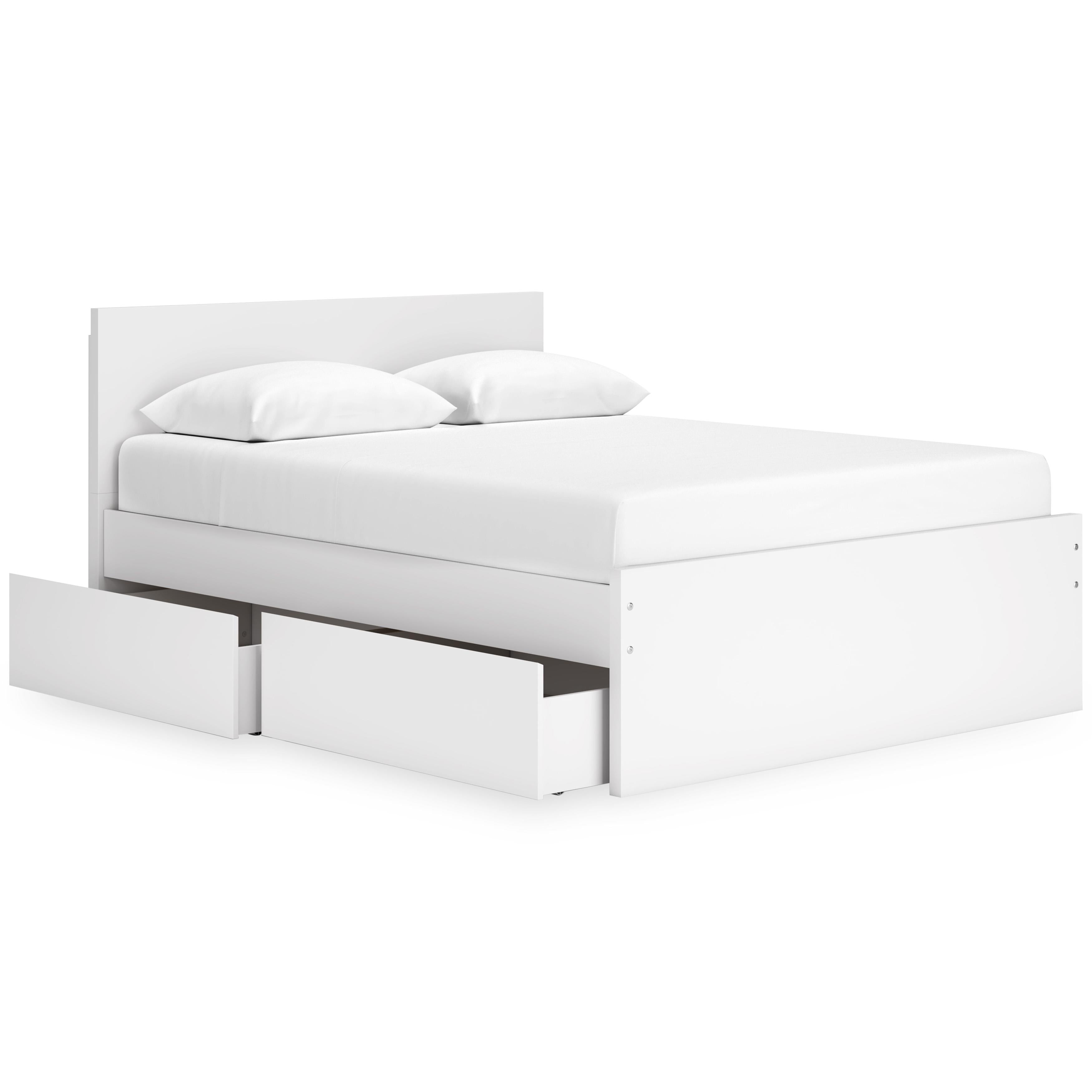  Size_Queen --  Onita EB9630B16 Queen Panel Platform Bed with 2 Side Storage IMAGE 2