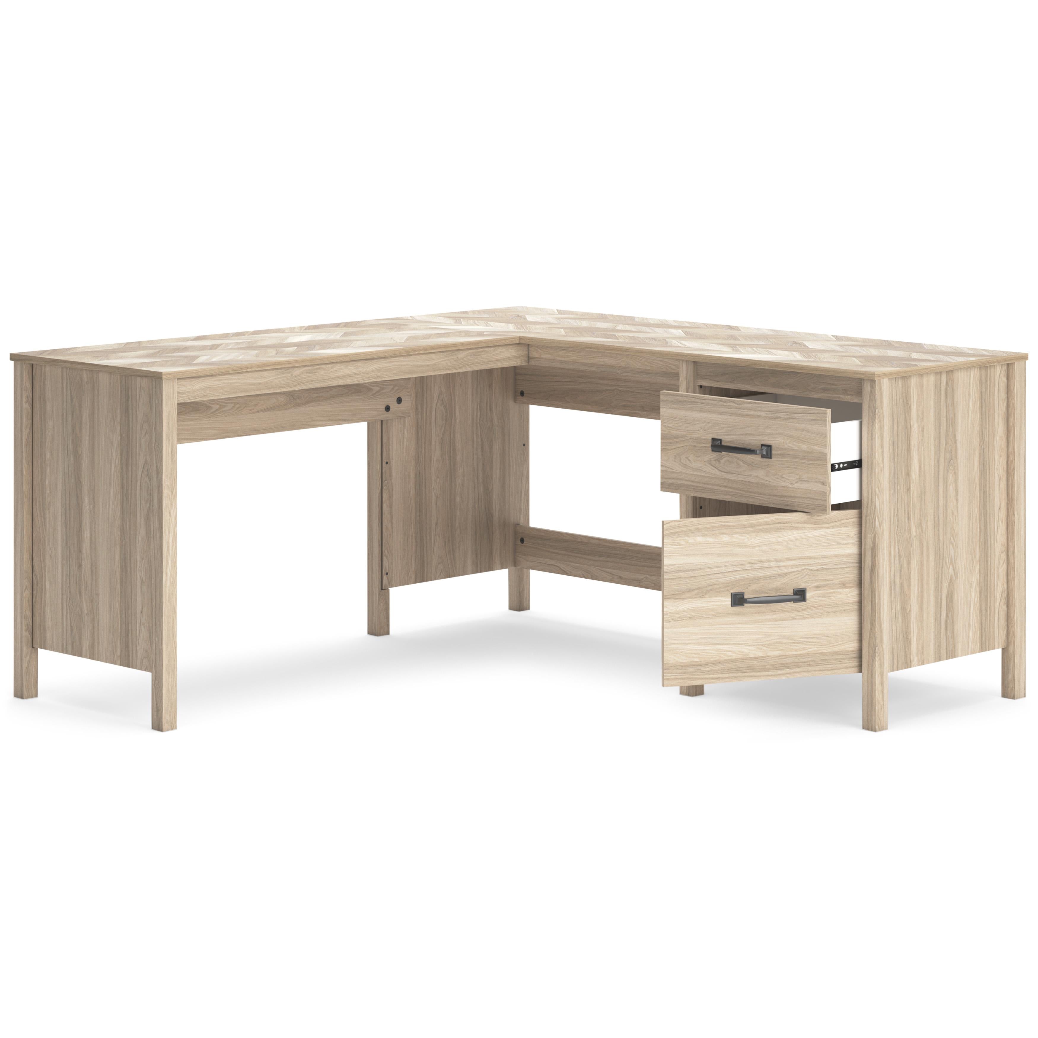  Signature Design by Ashley Battelle H3929H1 60" Home Office Desk with Return IMAGE 2
