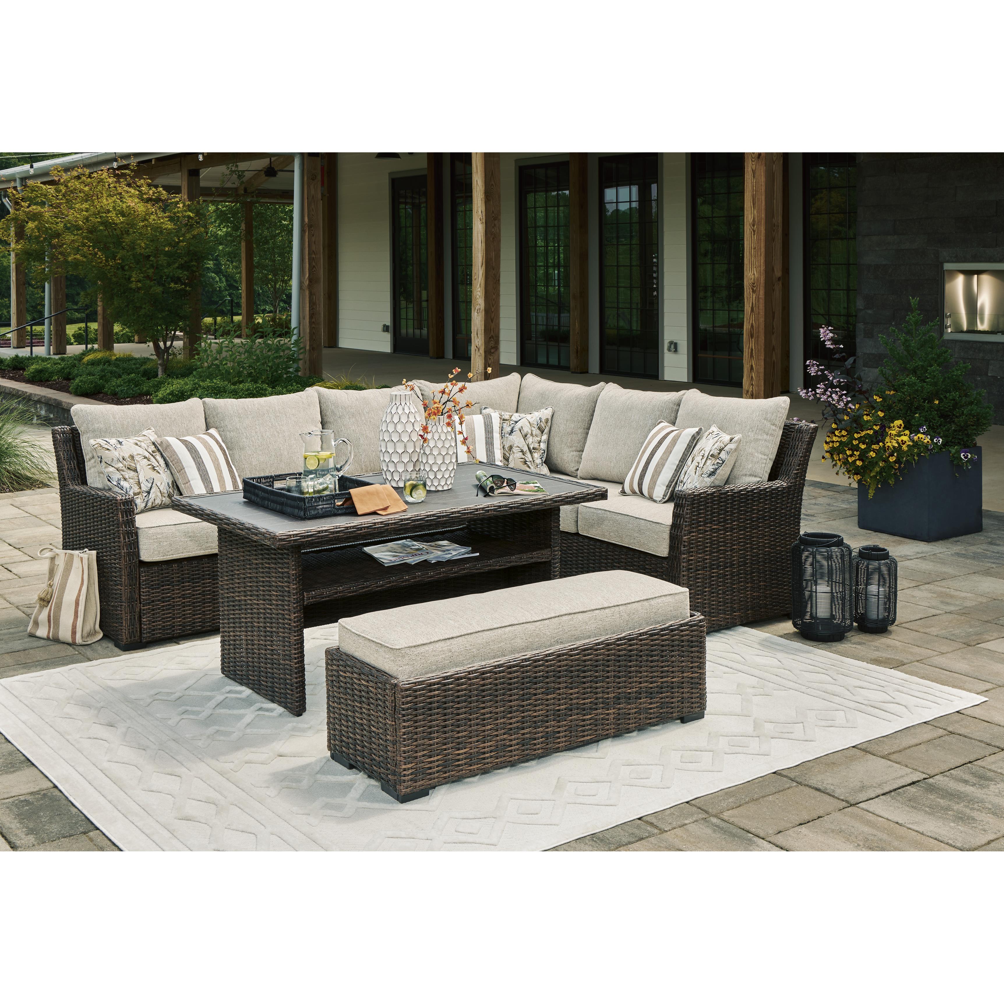  Signature Design by Ashley Brook Ranch P465-822 Sofa Sectional/Bench with Cushion IMAGE 11