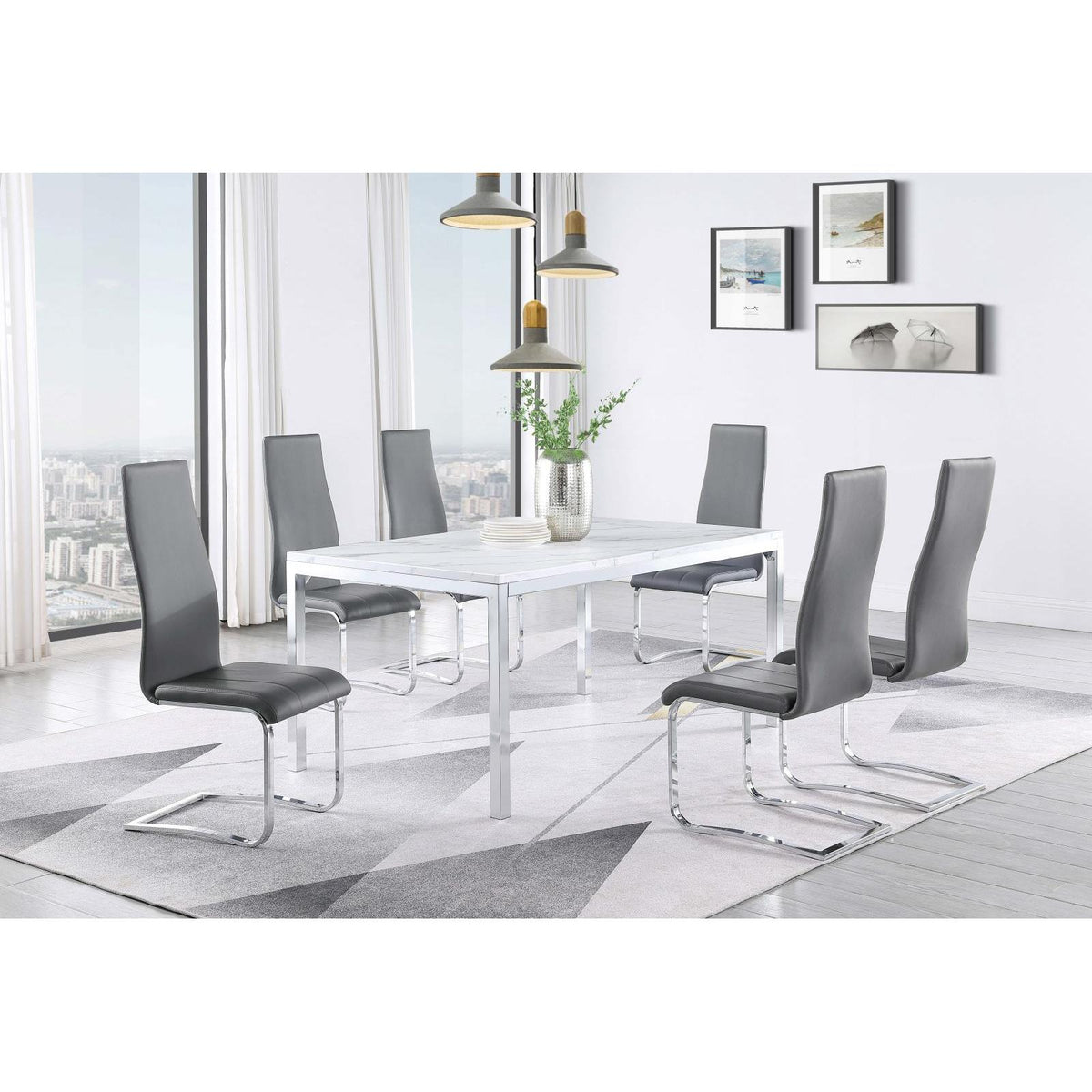  Coaster Furniture Montclair 100515GRY Upholstered Dining Side Chair - Grey IMAGE 11