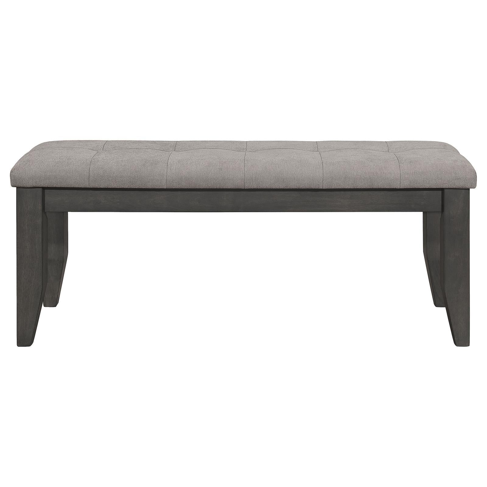  Coaster Furniture Dalila 102723GRY Fabric Upholstered Wood Dining Bench - Dark Grey IMAGE 3