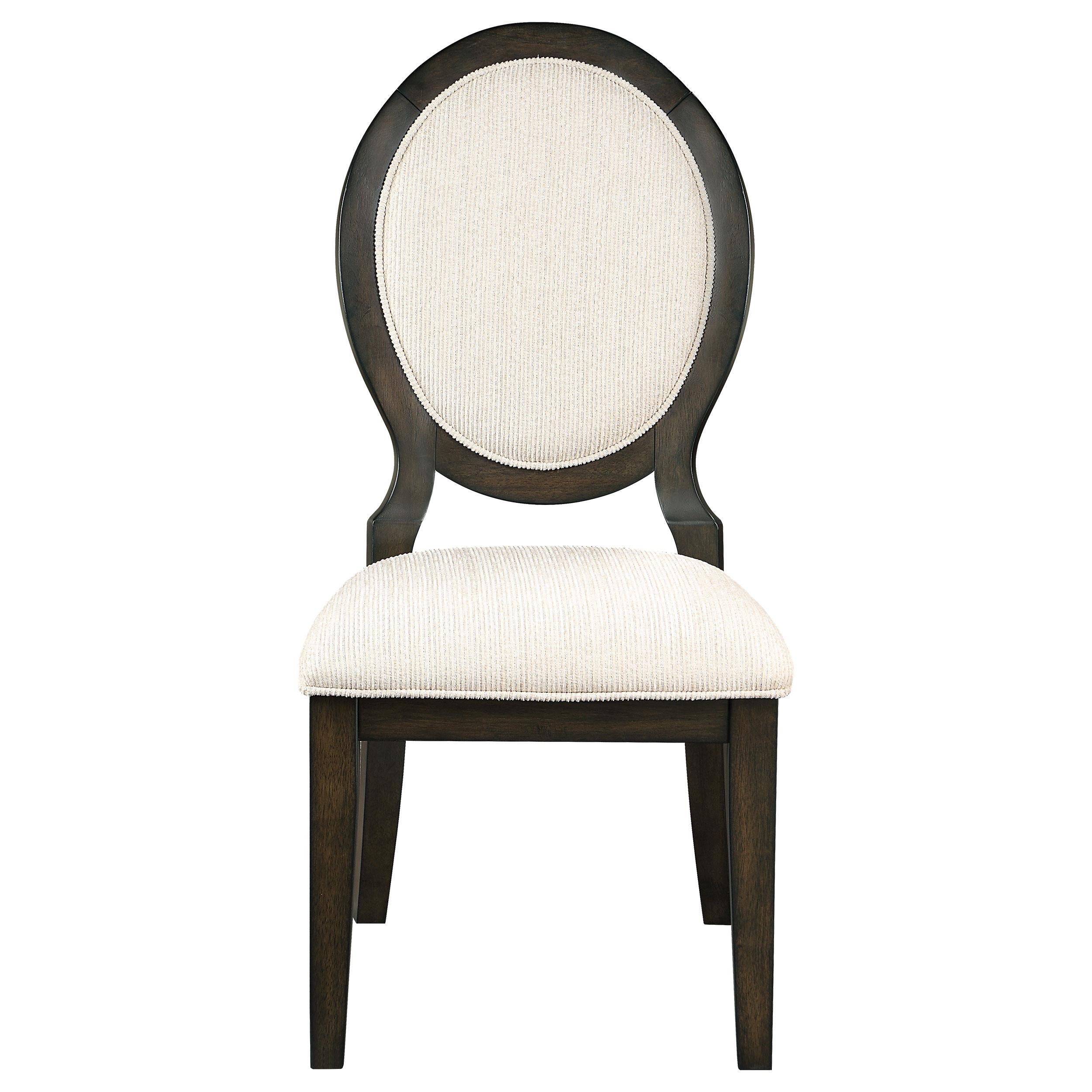 Coaster Furniture Twyla 115102 Oval Back Dining Side Chair - Dark Cocoa IMAGE 2