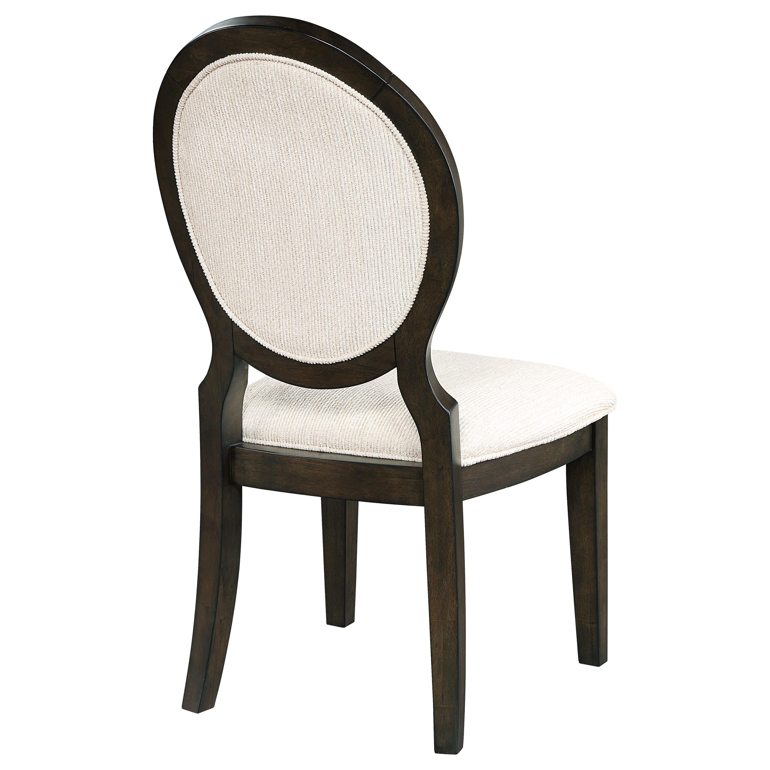  Coaster Furniture Twyla 115102 Oval Back Dining Side Chair - Dark Cocoa IMAGE 6