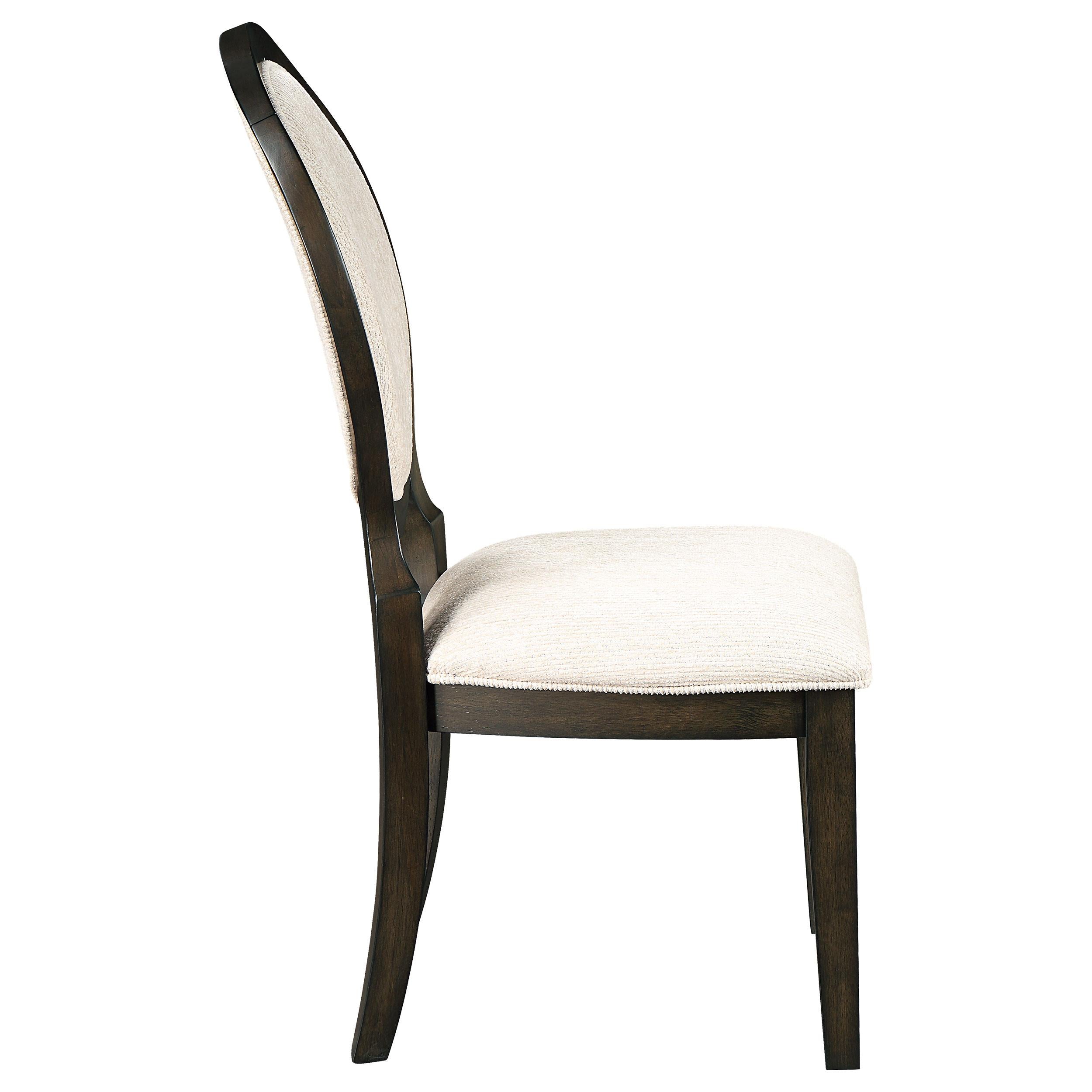  Coaster Furniture Twyla 115102 Oval Back Dining Side Chair - Dark Cocoa IMAGE 7