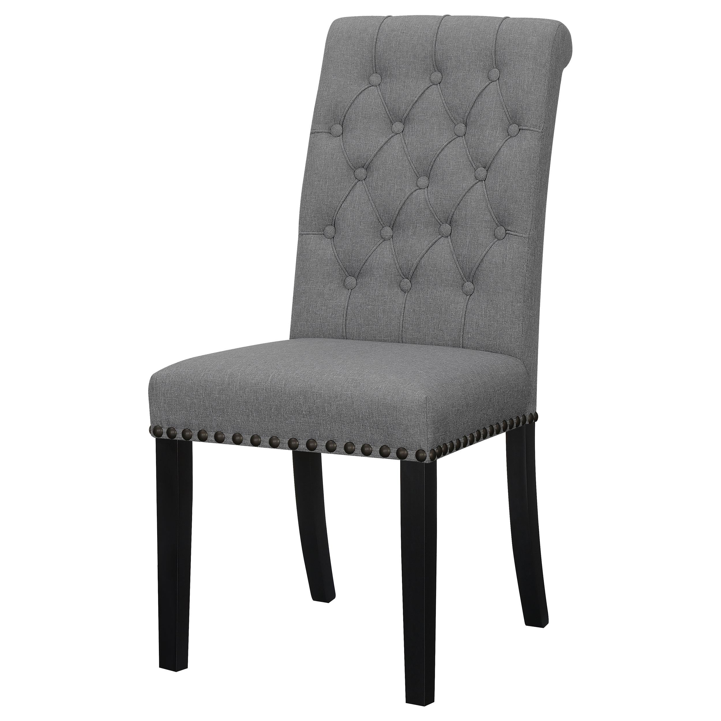  Coaster Furniture Alana 115162 Fabric Upholstered Dining Side Chair - Grey IMAGE 3