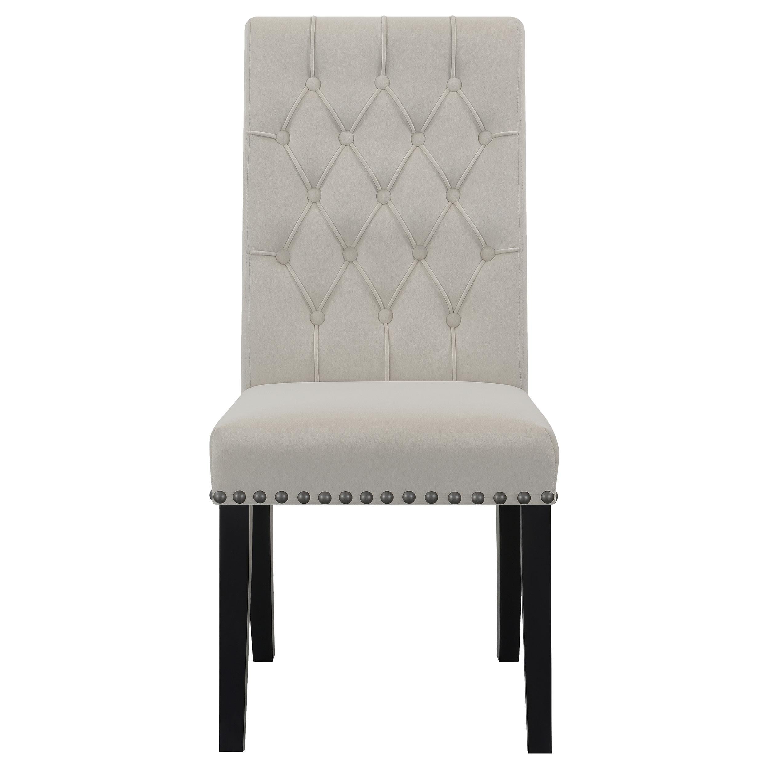  Coaster Furniture Alana 115182 Velvet Upholstered Dining Side Chair - Sand IMAGE 2
