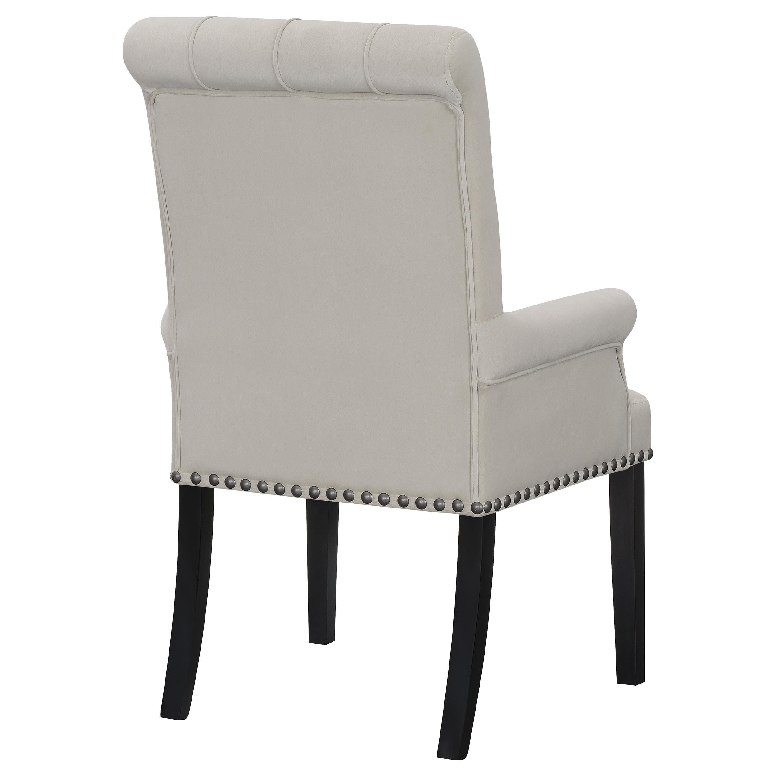  Coaster Furniture Alana 115183 Velvet Upholstered Dining Arm Chair - Sand IMAGE 6
