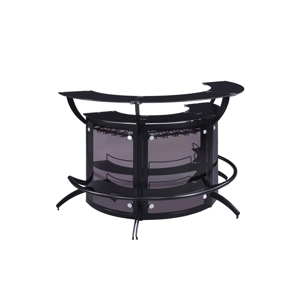 Coaster Furniture 182135-S3 Curved Bar Unit - Smoke/Black