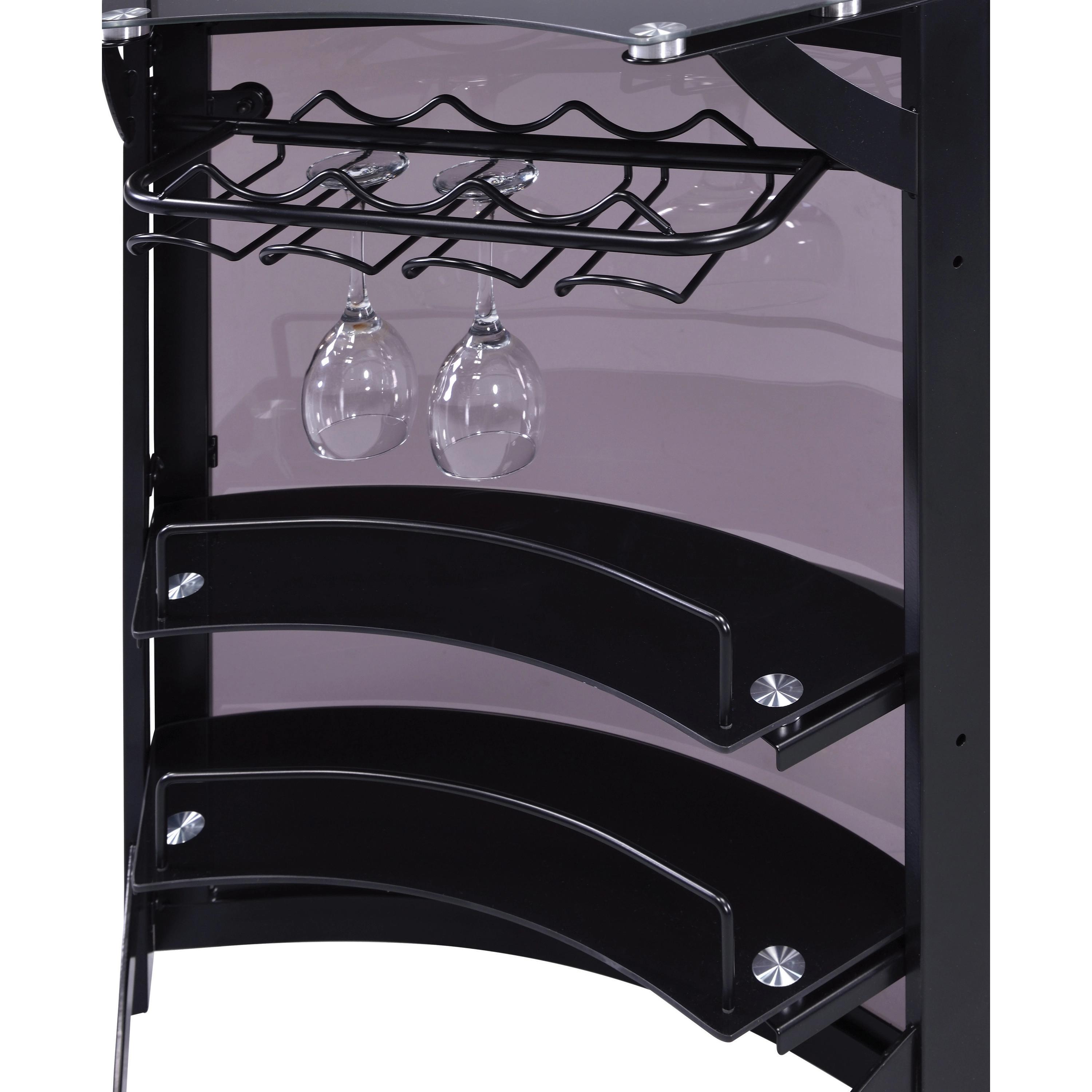  Coaster Furniture 182135-S3 Curved Bar Unit - Smoke/Black IMAGE 6