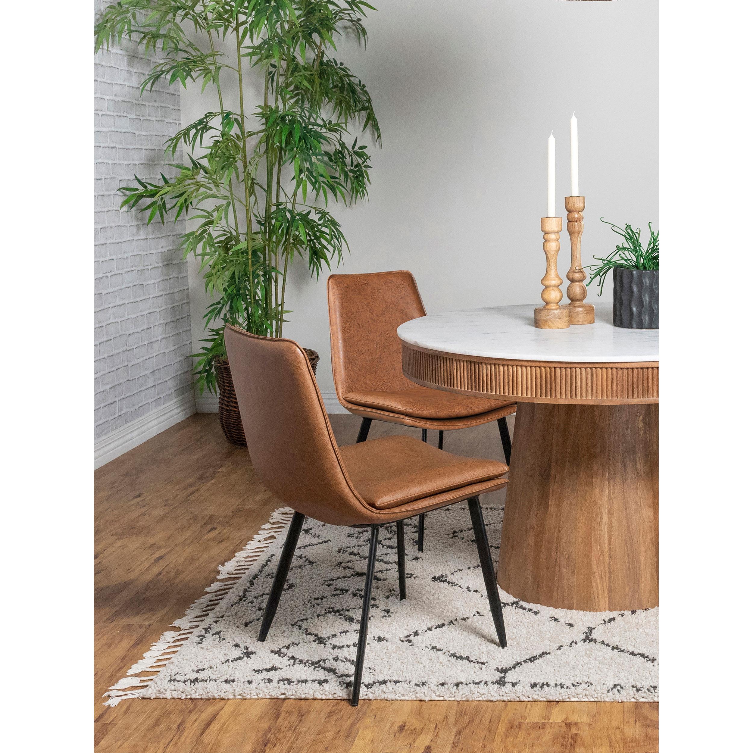  Coaster Furniture Ortega 115472 Upholstered Dining Side Chair - Coffee IMAGE 8