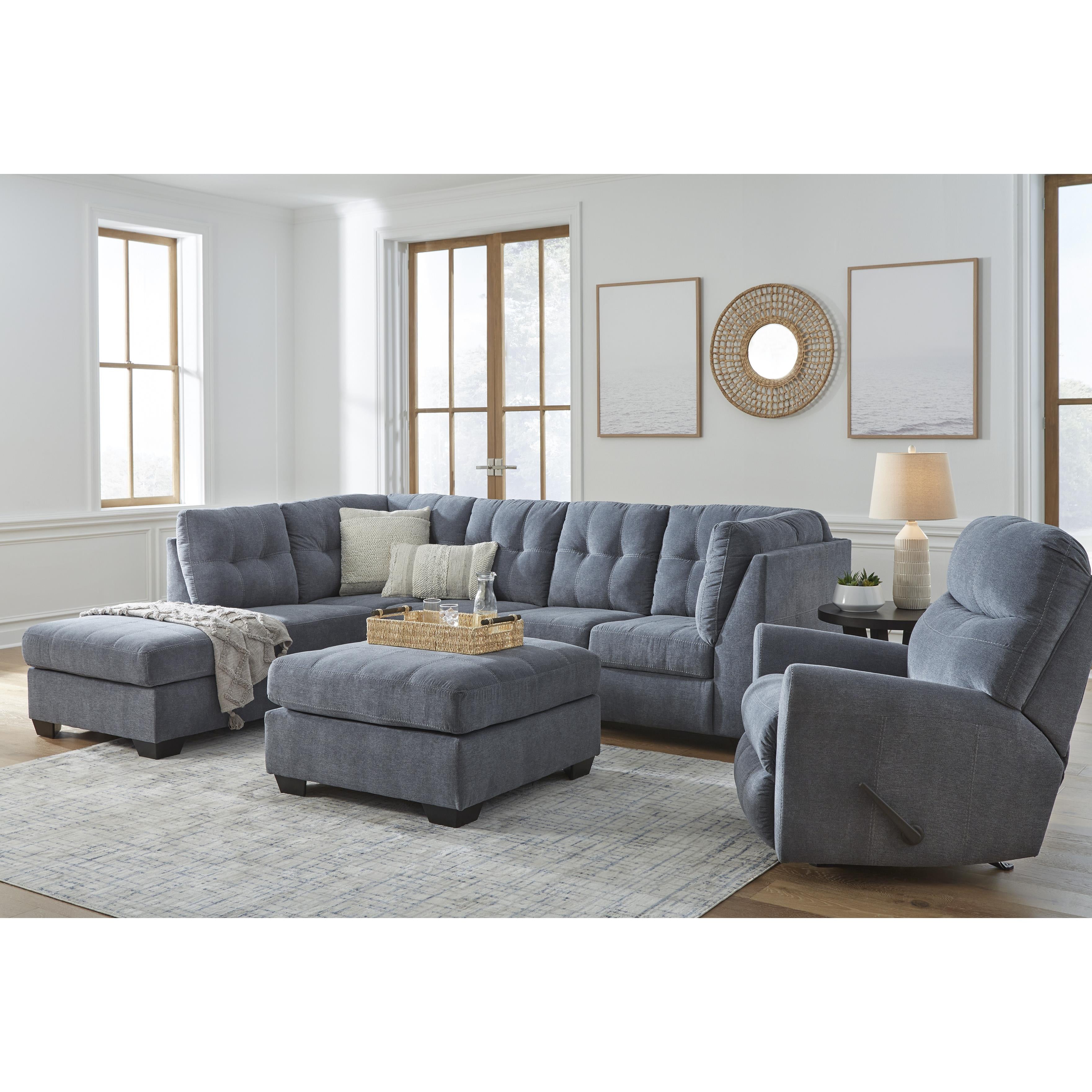  Manufacturer Color_Denim --  Signature Design by Ashley Marleton Fabric Ottoman IMAGE 11
