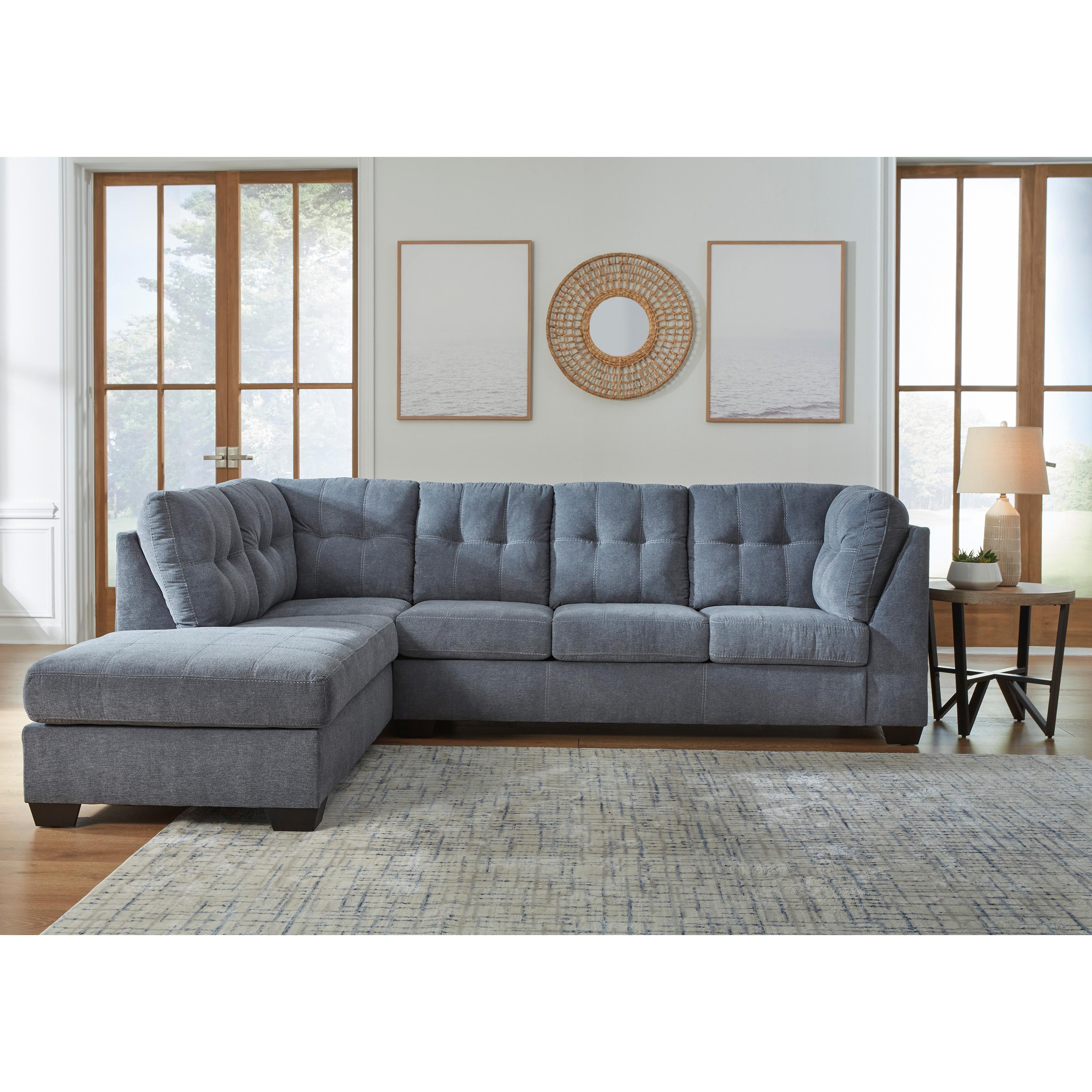  Manufacturer Color_Denim --  Signature Design by Ashley Marleton Fabric 2 pc Sectional IMAGE 4
