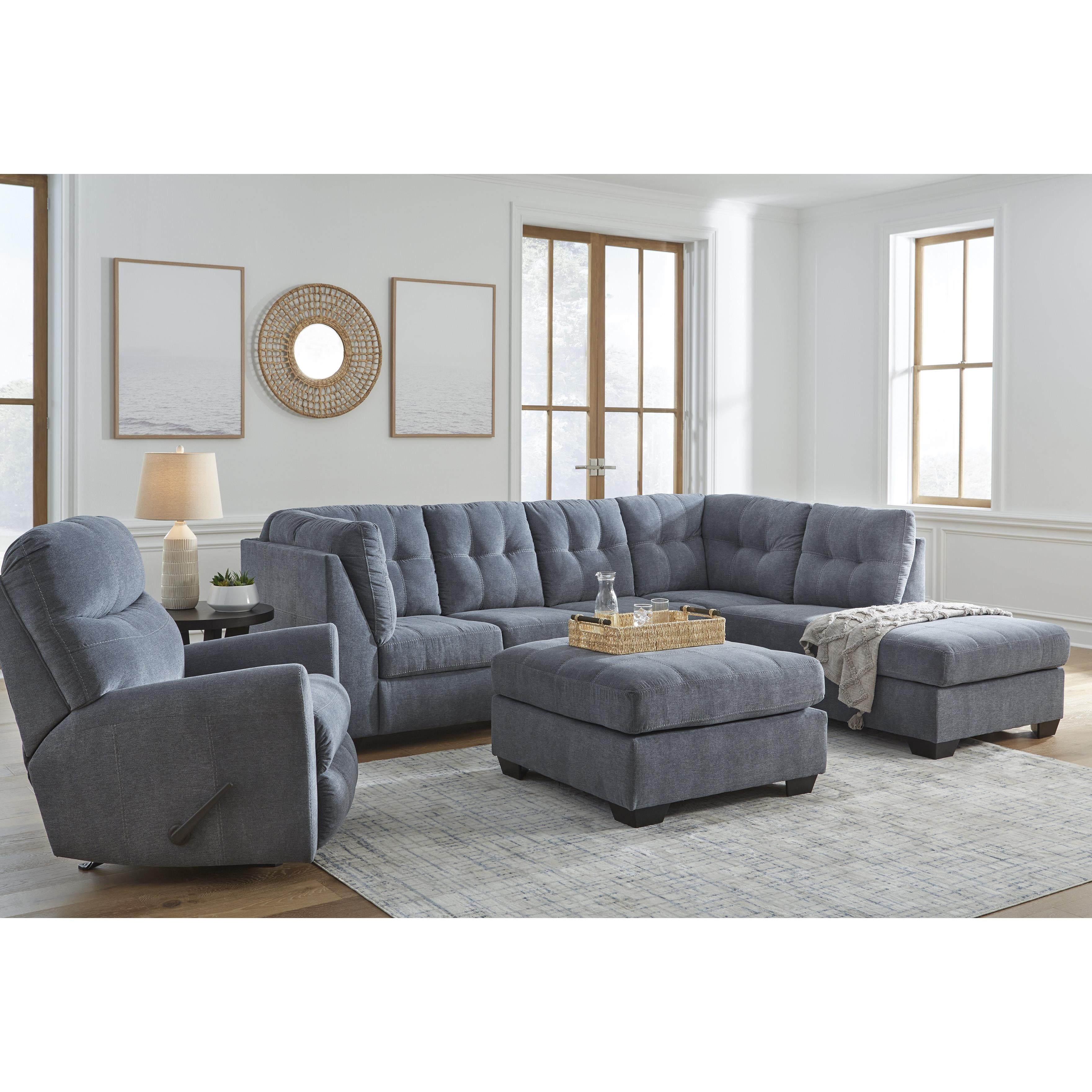  Manufacturer Color_Denim --  Signature Design by Ashley Marleton Fabric 2 pc Sectional IMAGE 7