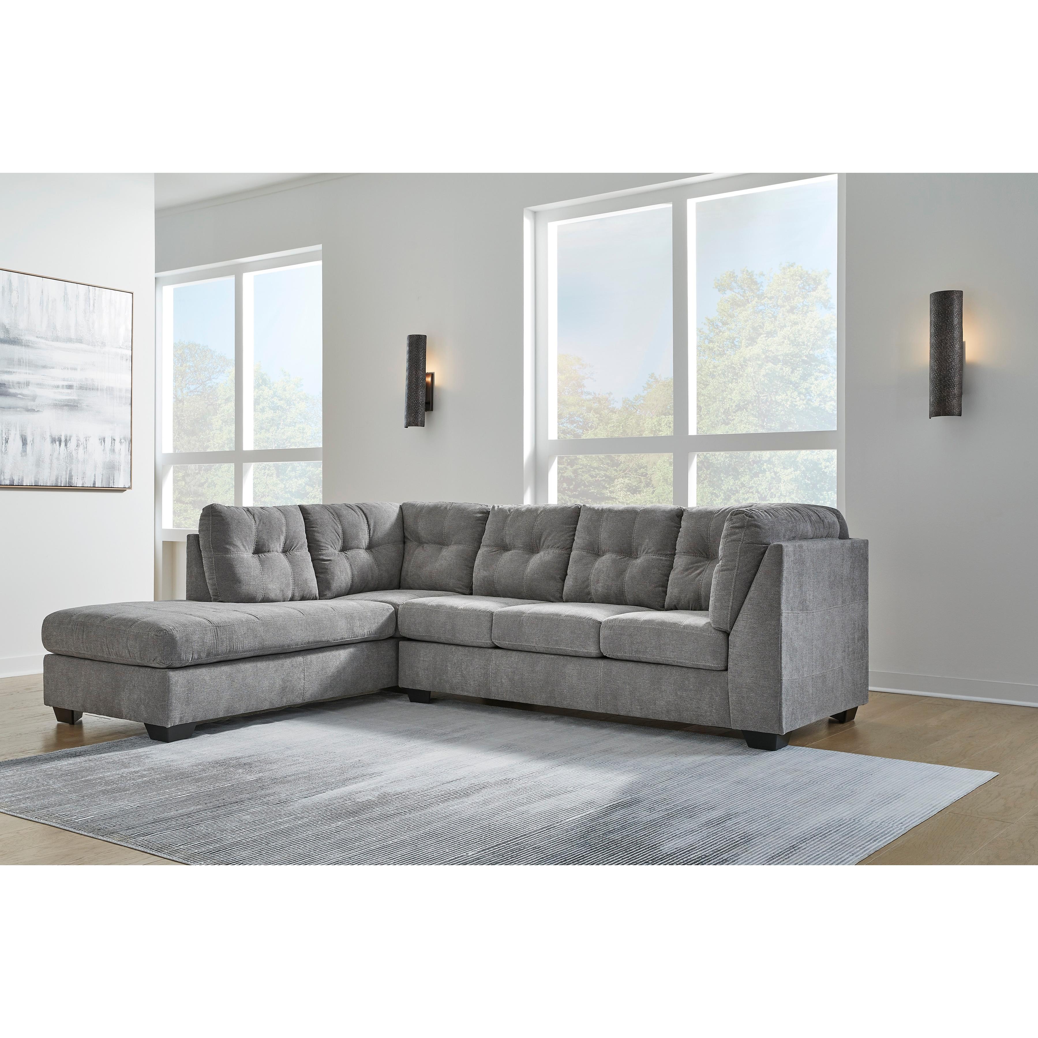  Manufacturer Color_Grey --  Marleton 55305S1 2 pc Sectional with Chaise IMAGE 3