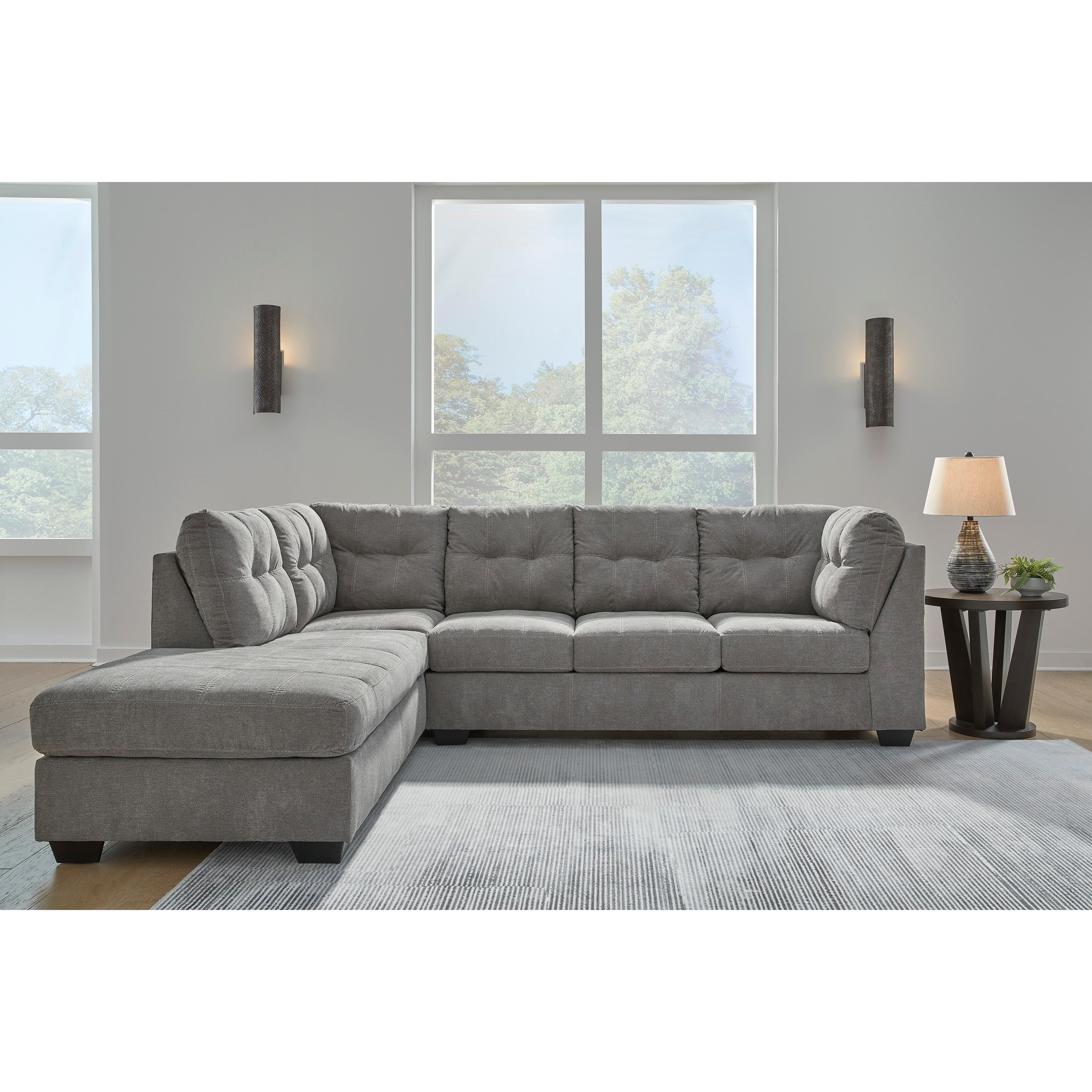  Manufacturer Color_Grey --  Marleton 55305S1 2 pc Sectional with Chaise IMAGE 4