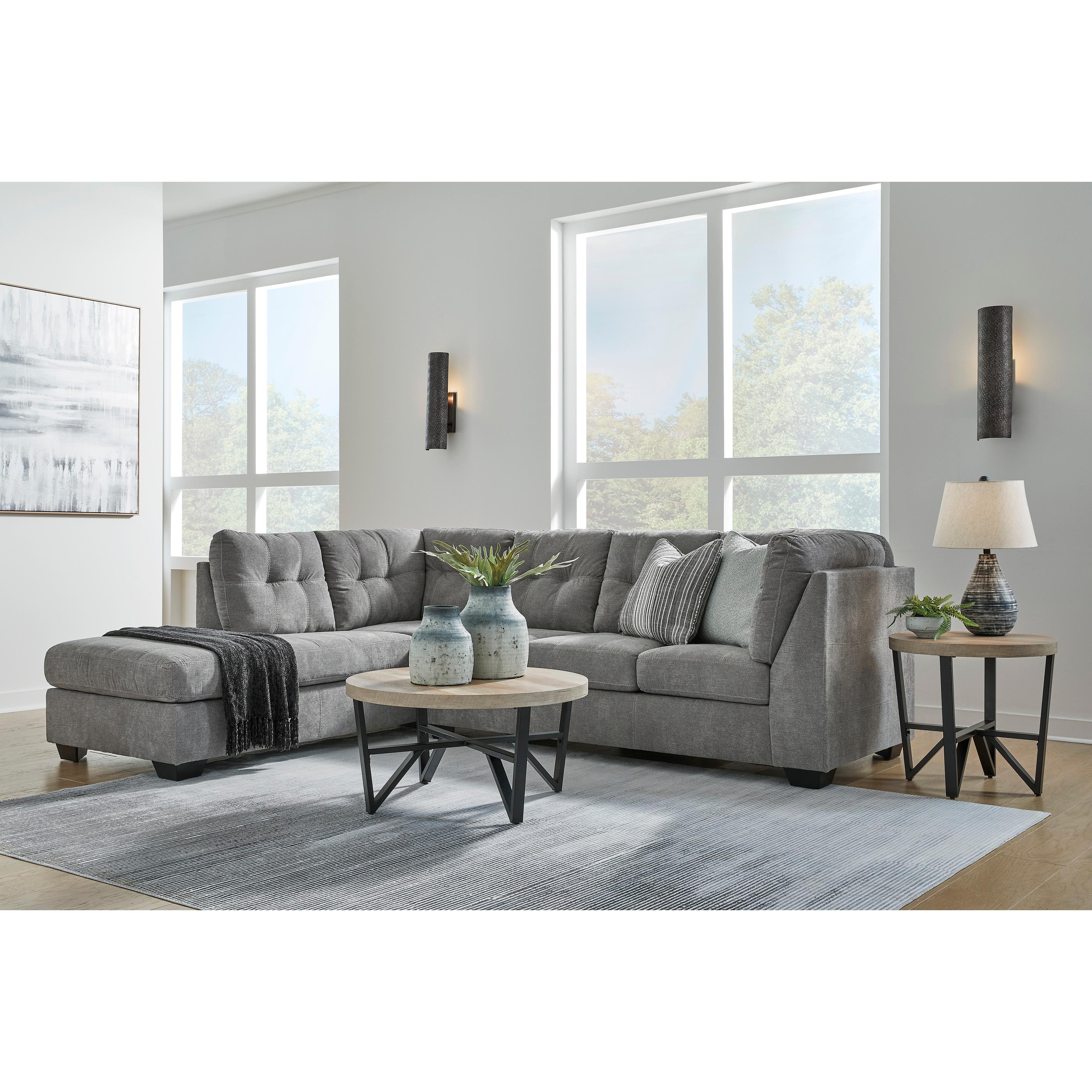  Manufacturer Color_Grey --  Marleton 55305S1 2 pc Sectional with Chaise IMAGE 6