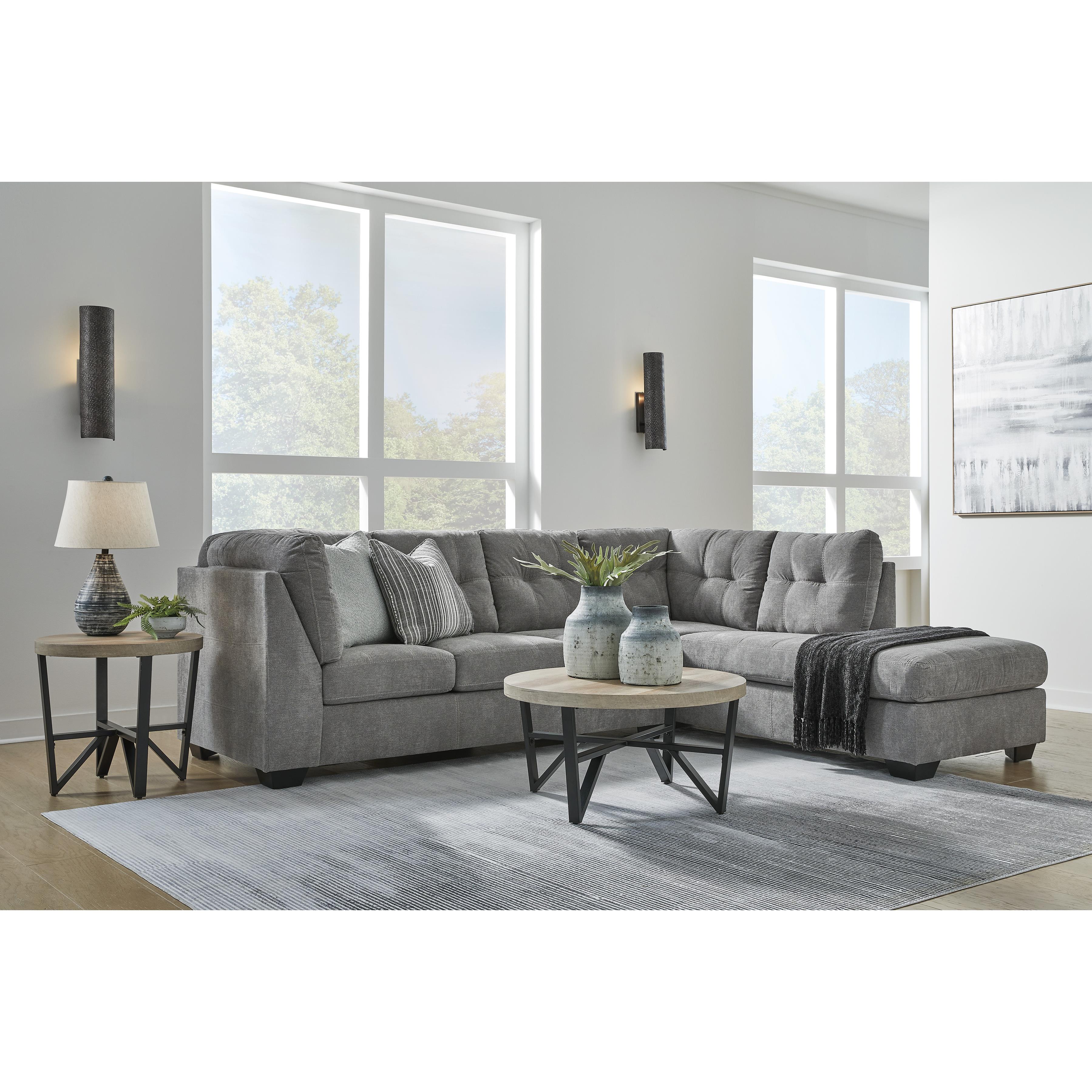  Manufacturer Color_Grey --  Marleton 55305S2 2 pc Sectional with Chaise IMAGE 6