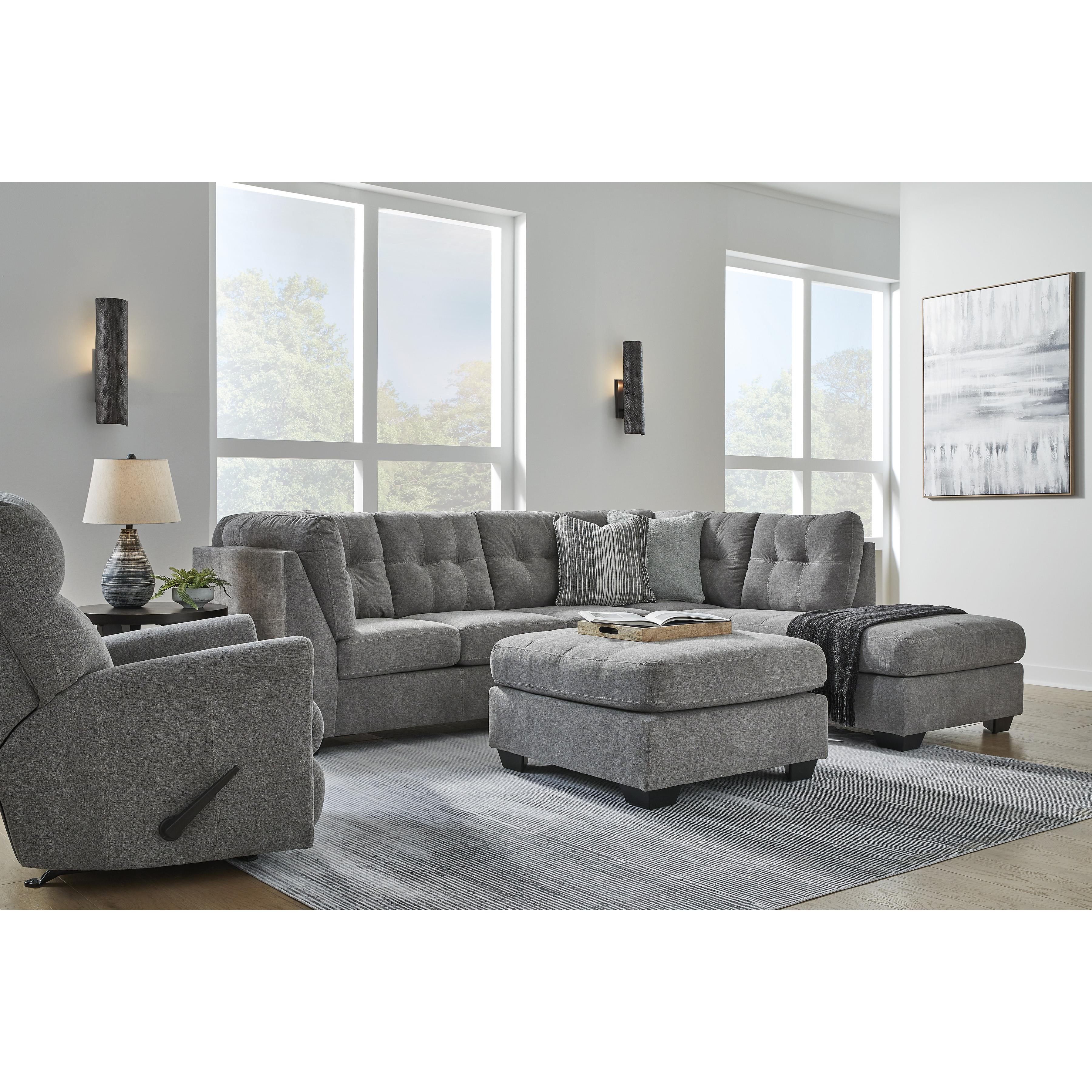  Manufacturer Color_Grey --  Marleton 55305S2 2 pc Sectional with Chaise IMAGE 8