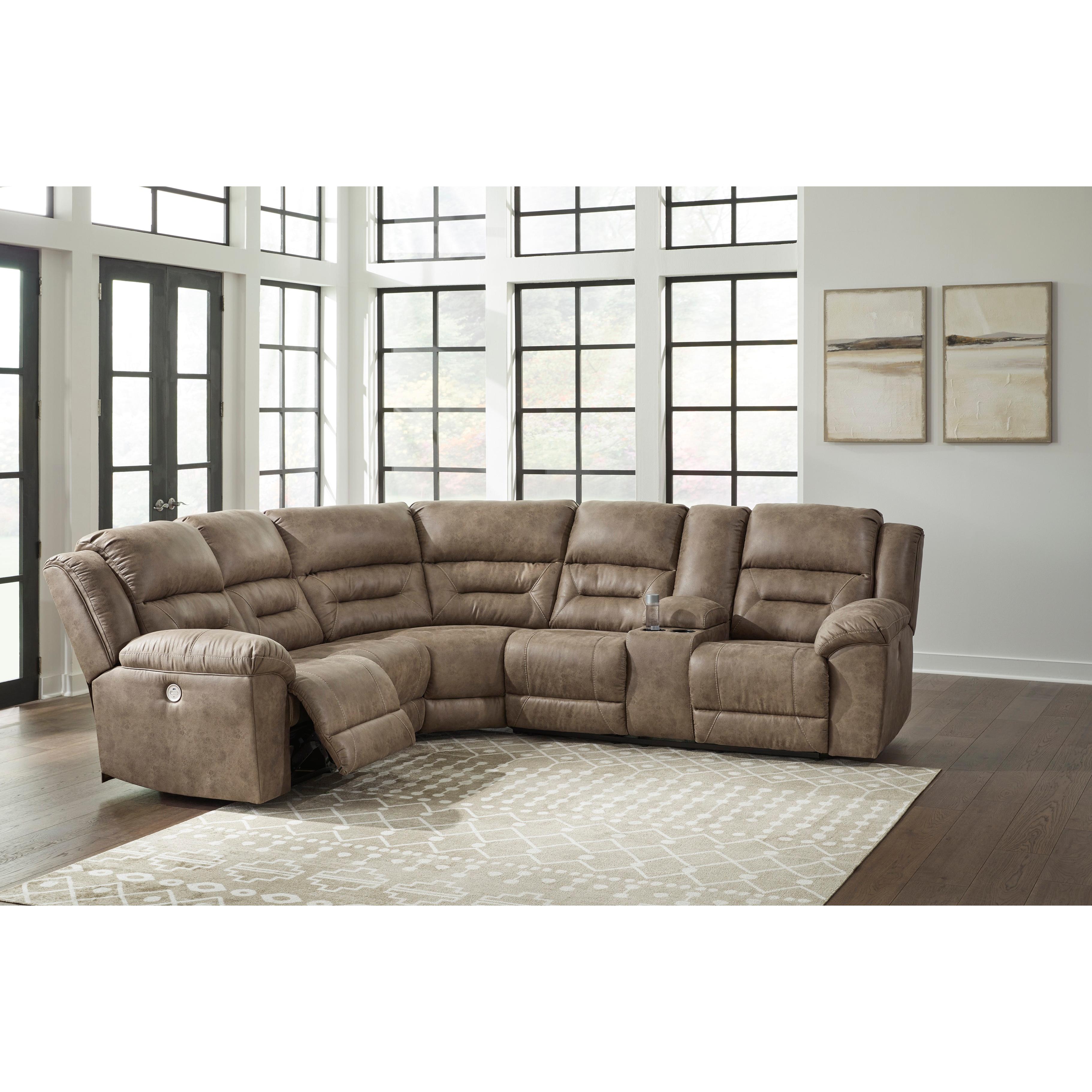  Signature Design by Ashley Ravenel 83106S2 3 pc Power Reclining Sectional IMAGE 3