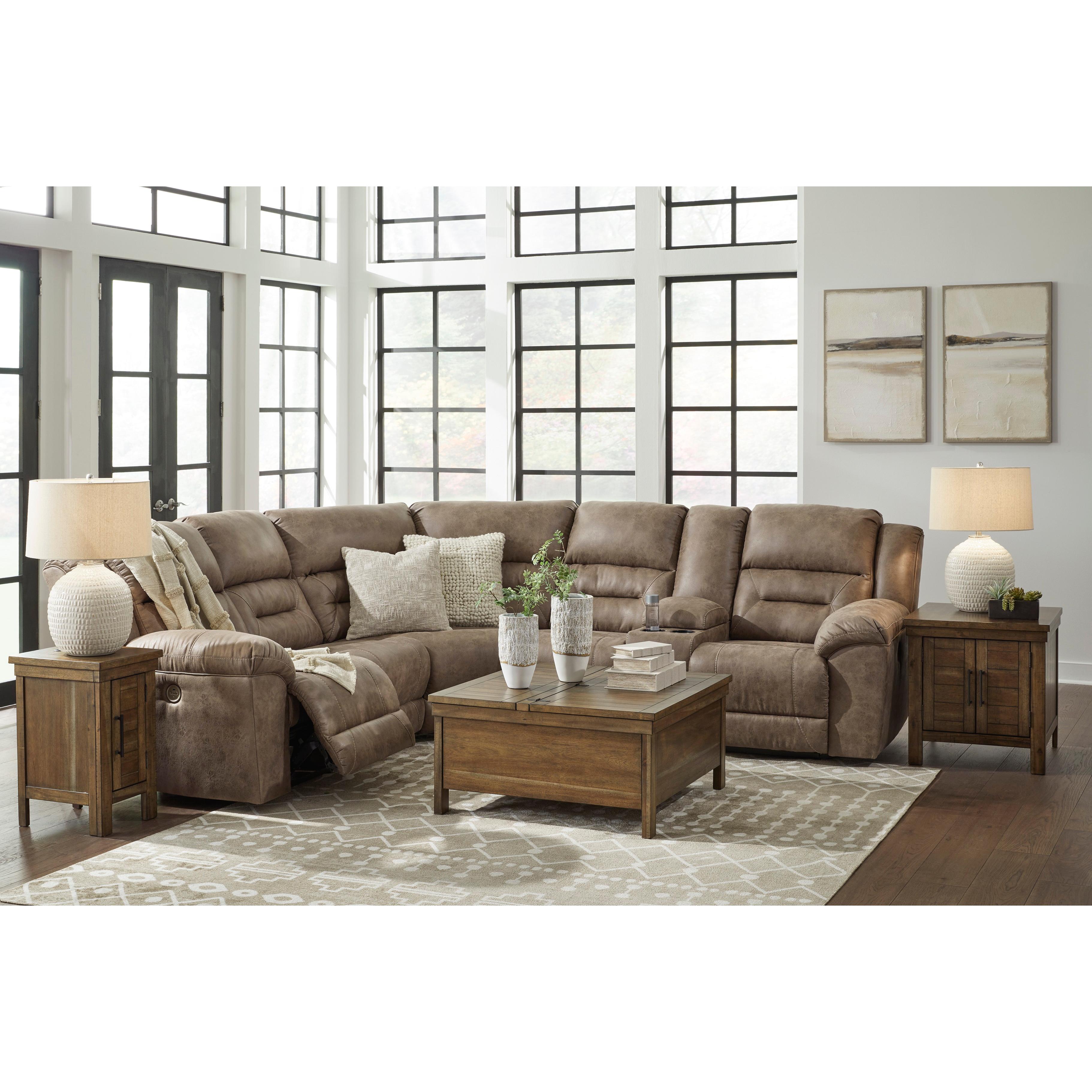  Signature Design by Ashley Ravenel 83106S2 3 pc Power Reclining Sectional IMAGE 5