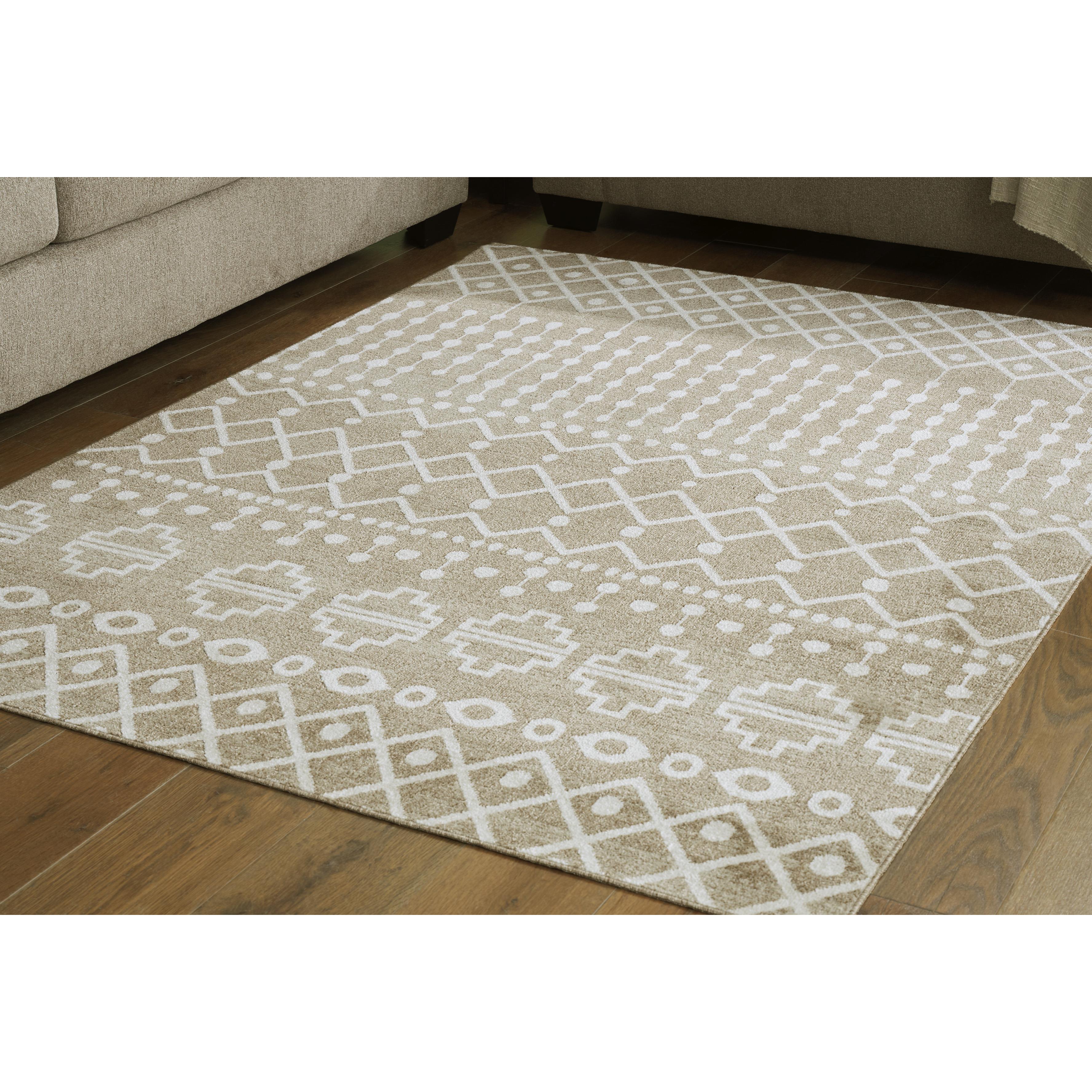  Size_4'11" x 7'2" --  Signature Design by Ashley Bunchly Washable Rug IMAGE 2