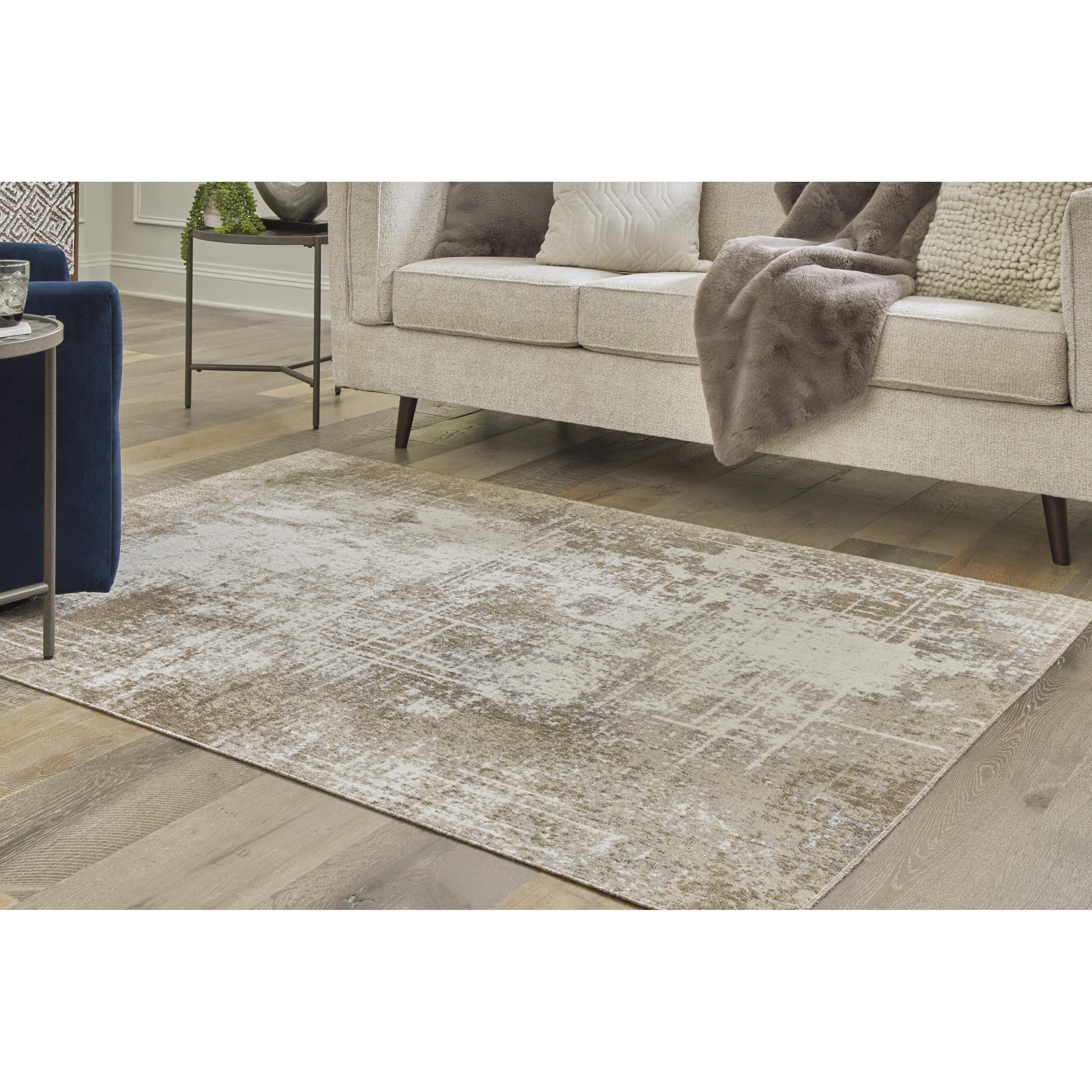  Size_5'1" x 7' --  Signature Design by Ashley Grifflain Washable Rug IMAGE 2